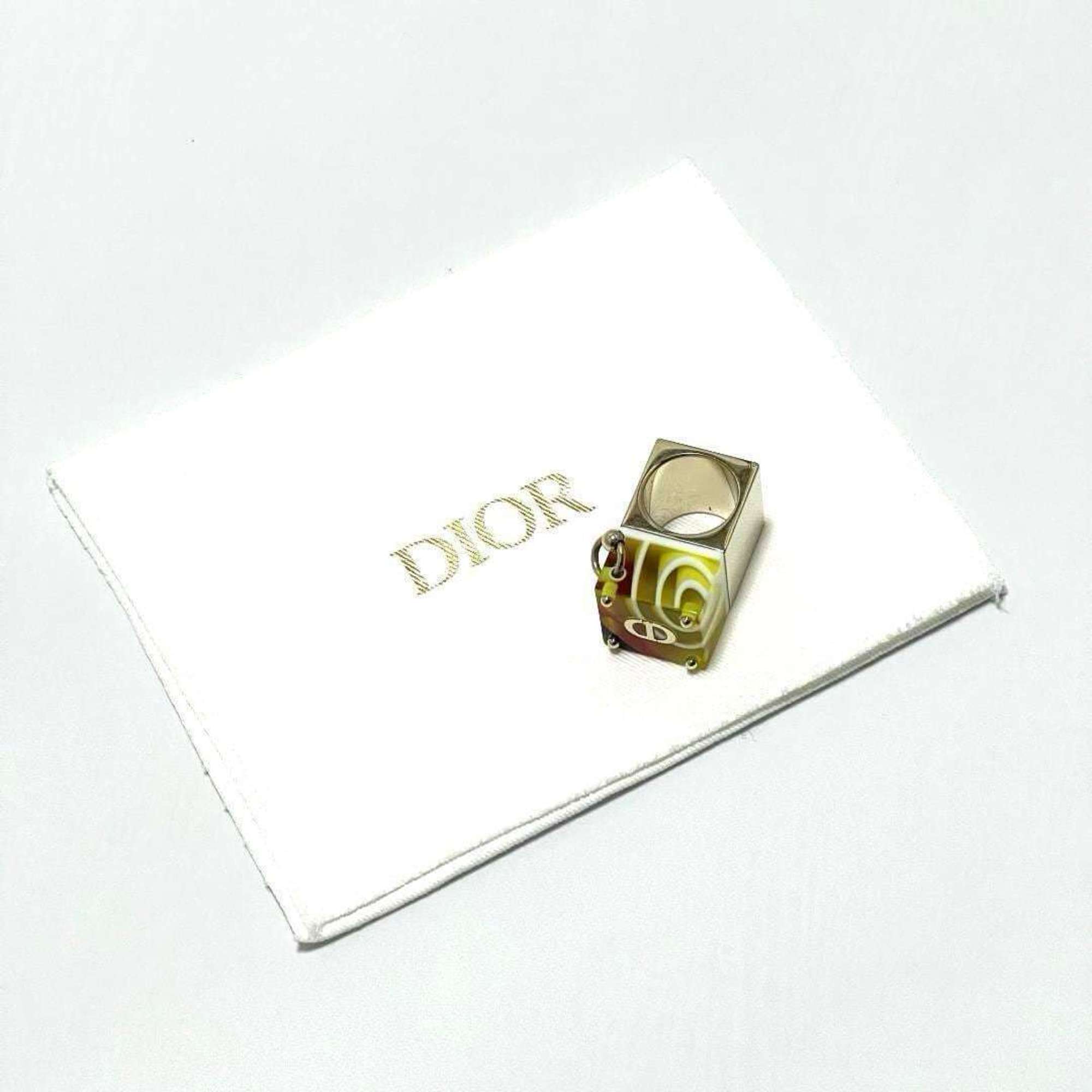Christian Dior Metal Plastic Band Ring (Pre-Owned)
