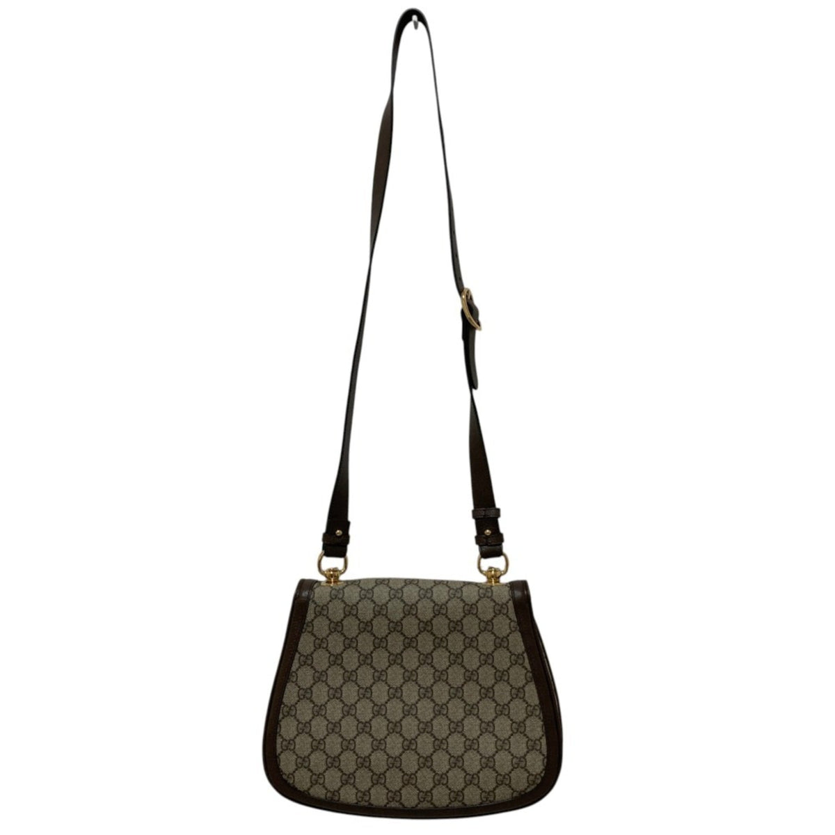 Gucci Beige Brown Gg Supreme Shoulder Bag (Pre-Owned)