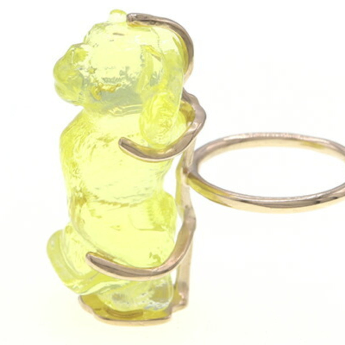 Christian Dior Yellow Metal Plastic Band Ring (Pre-Owned)
