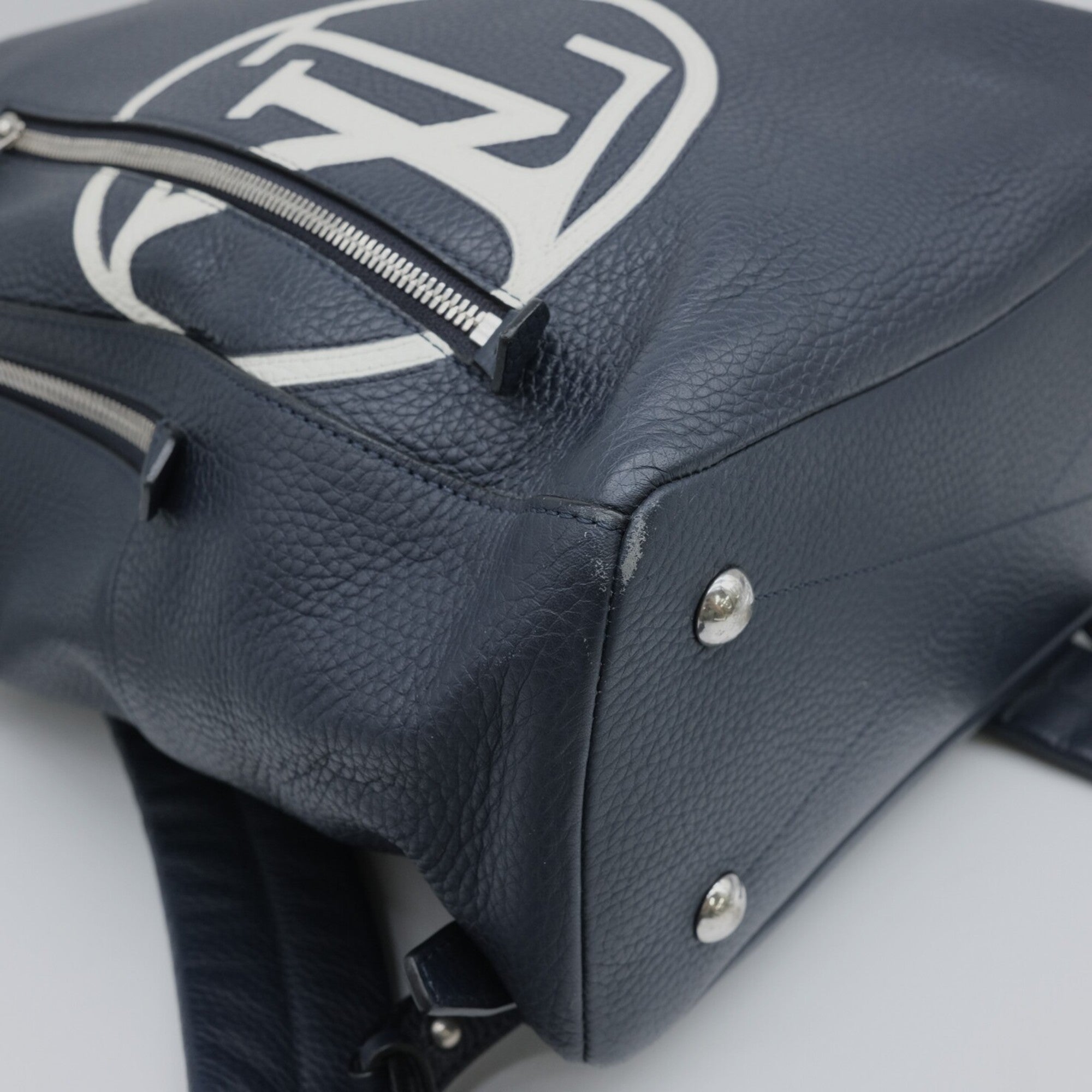 Louis Vuitton Dark Navy Leather Backpack (Pre-Owned)