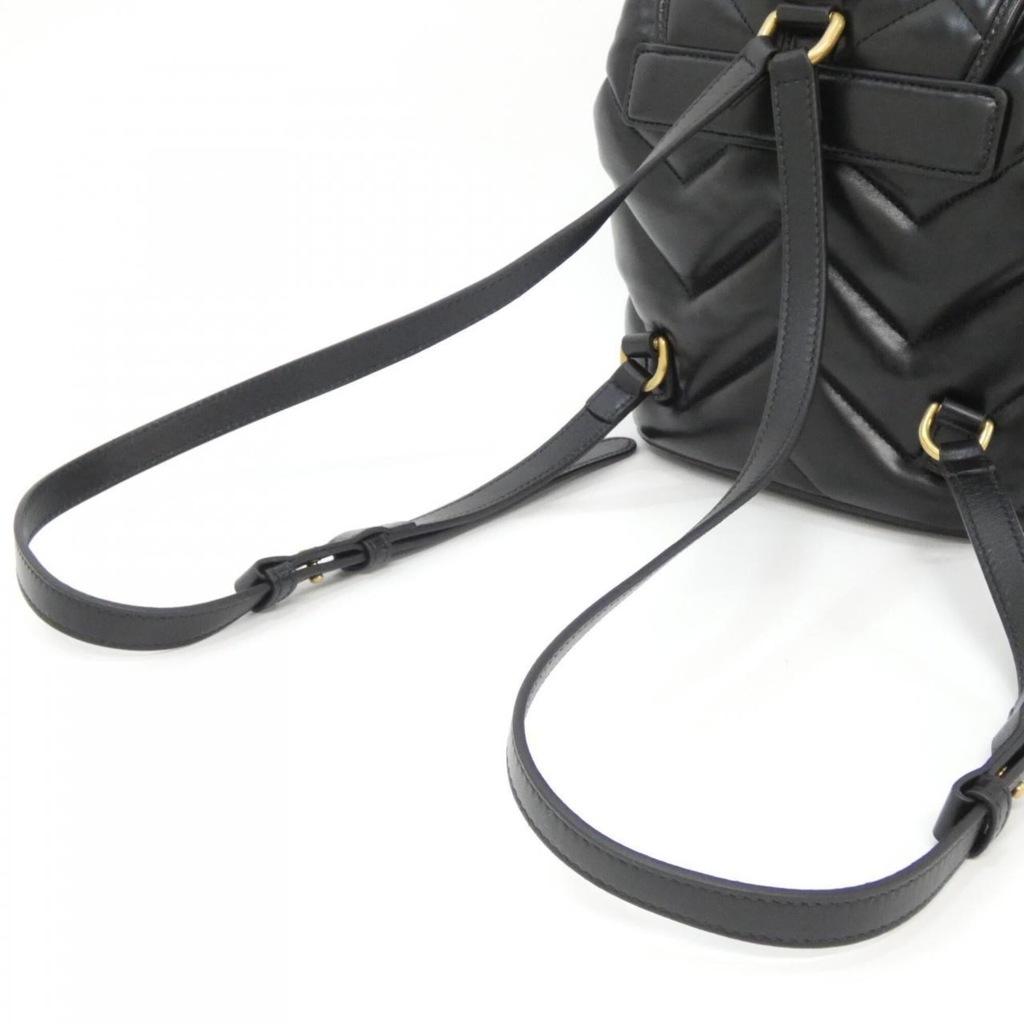 Gucci Black Quilting Leather Backpack (Pre-Owned)