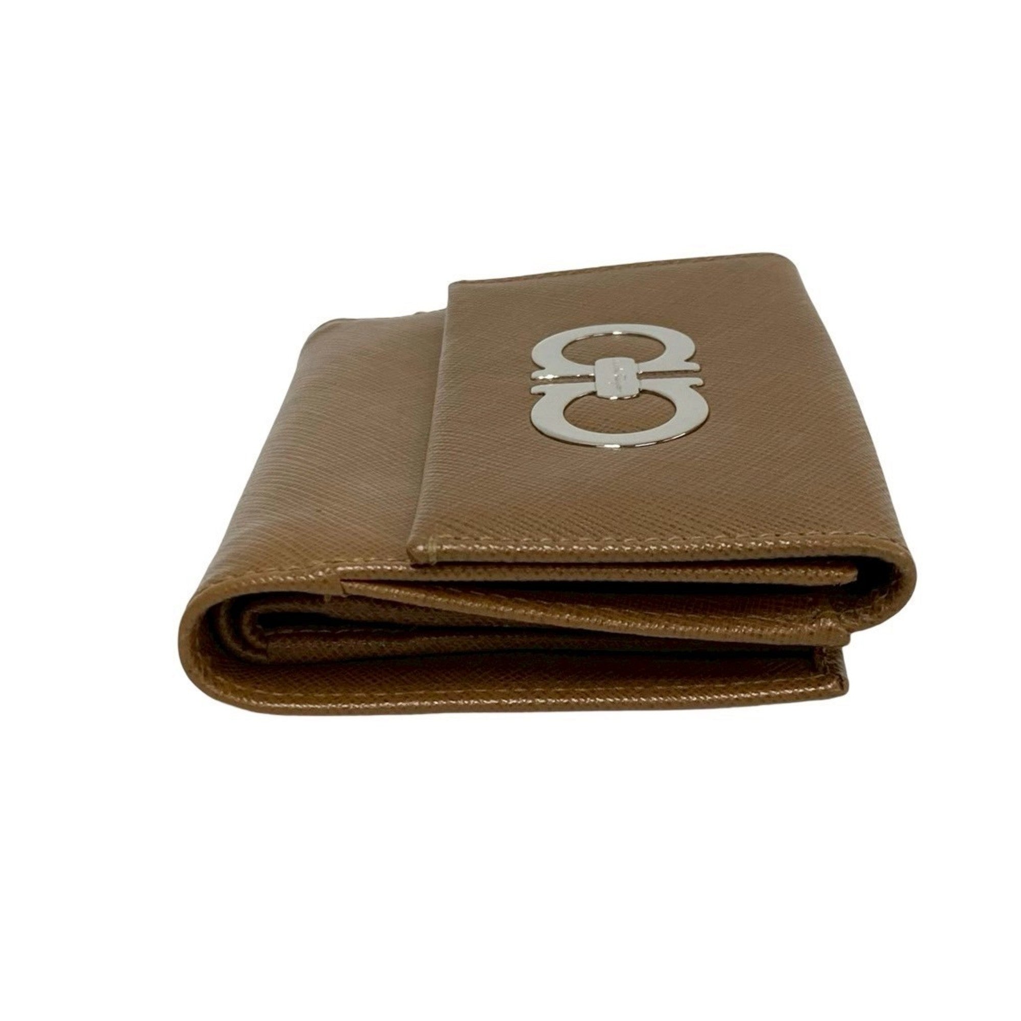 Salvatore Ferragamo Brown Leather Wallet (Bi-Fold) (Pre-Owned)