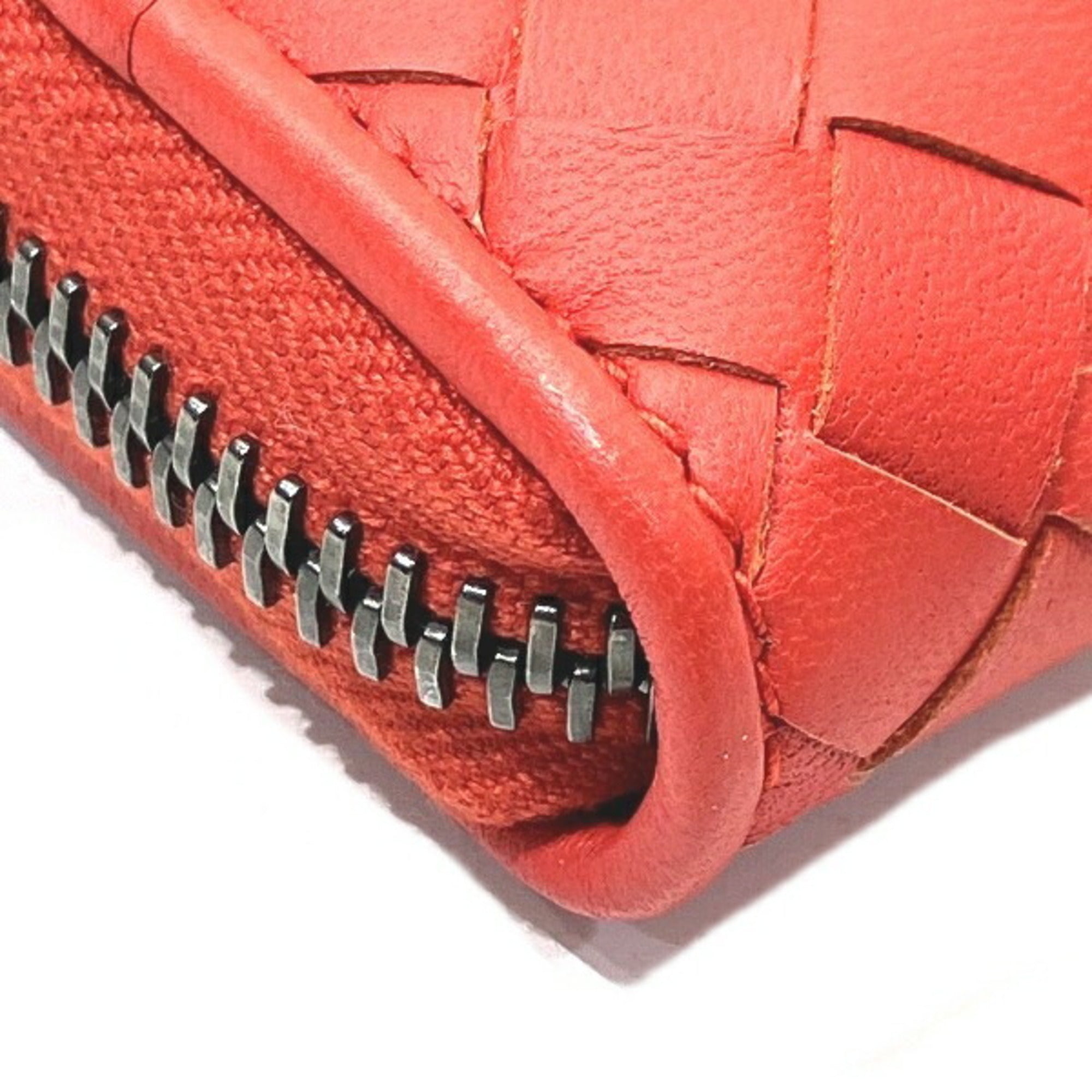 Bottega Veneta Red Color Leather Coin Purse/Coin Case (Pre-Owned)