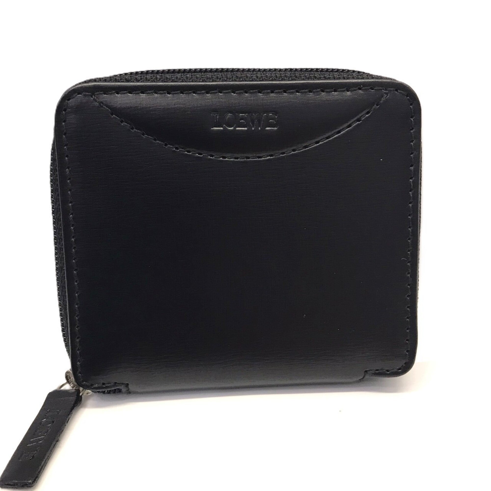 Loewe Black Leather Coin Purse/Coin Case (Pre-Owned)