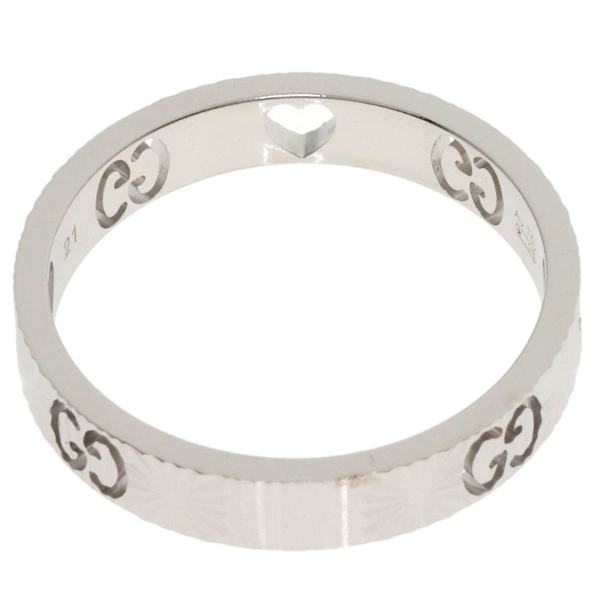 Gucci Icon White Gold (18K) Band Ring (Pre-Owned)