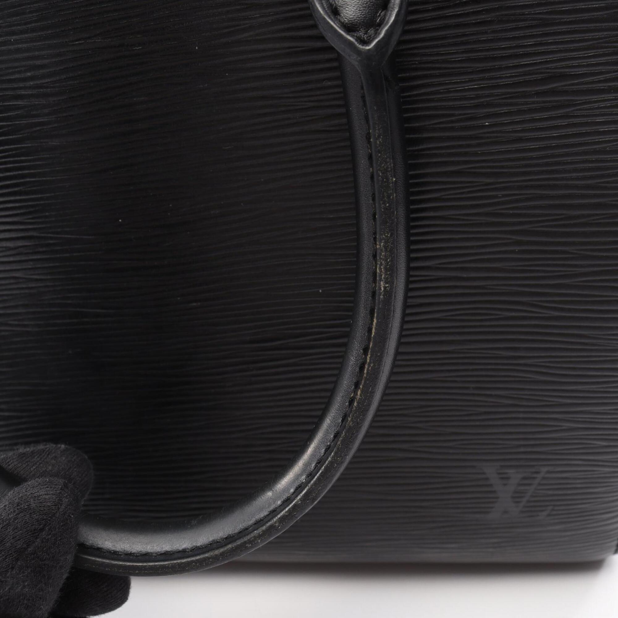 Louis Vuitton Black Leather Handbag (Pre-Owned)