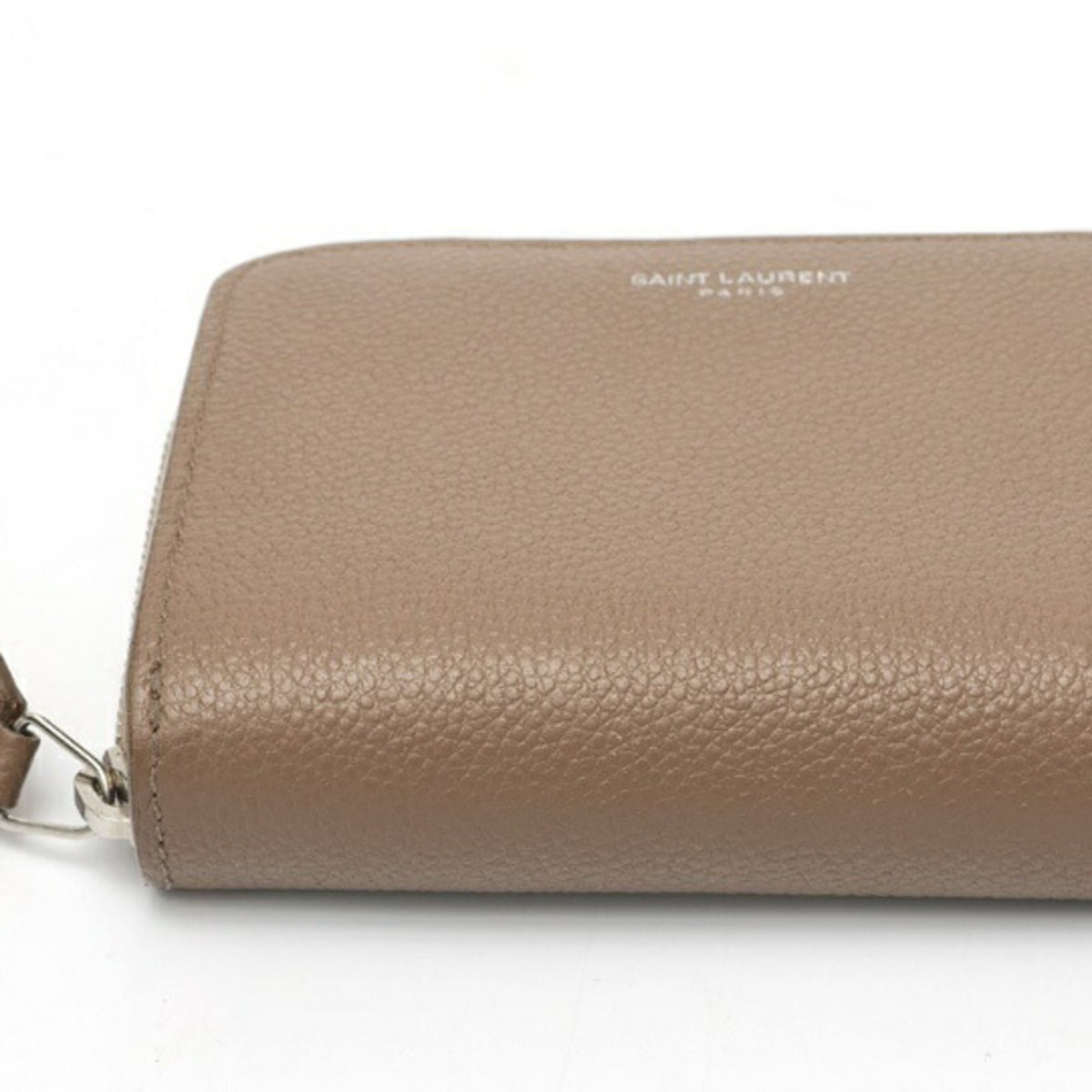 Saint Laurent Grayish Leather Wallet (Bi-Fold) (Pre-Owned)