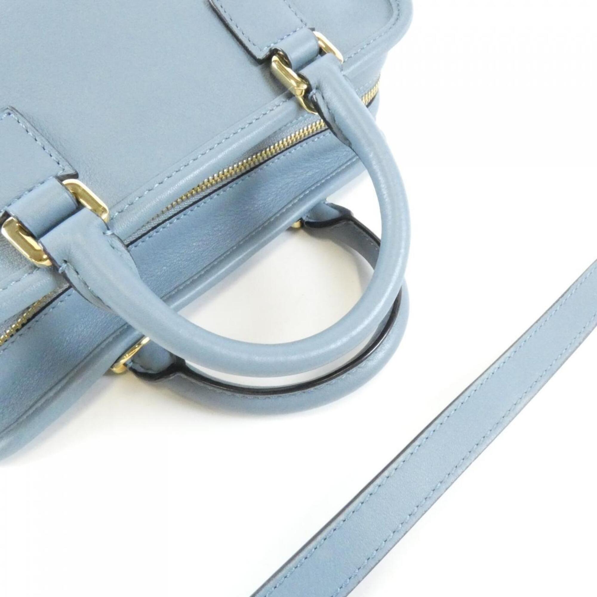 Loewe Stone Blue Leather Handbag (Pre-Owned)