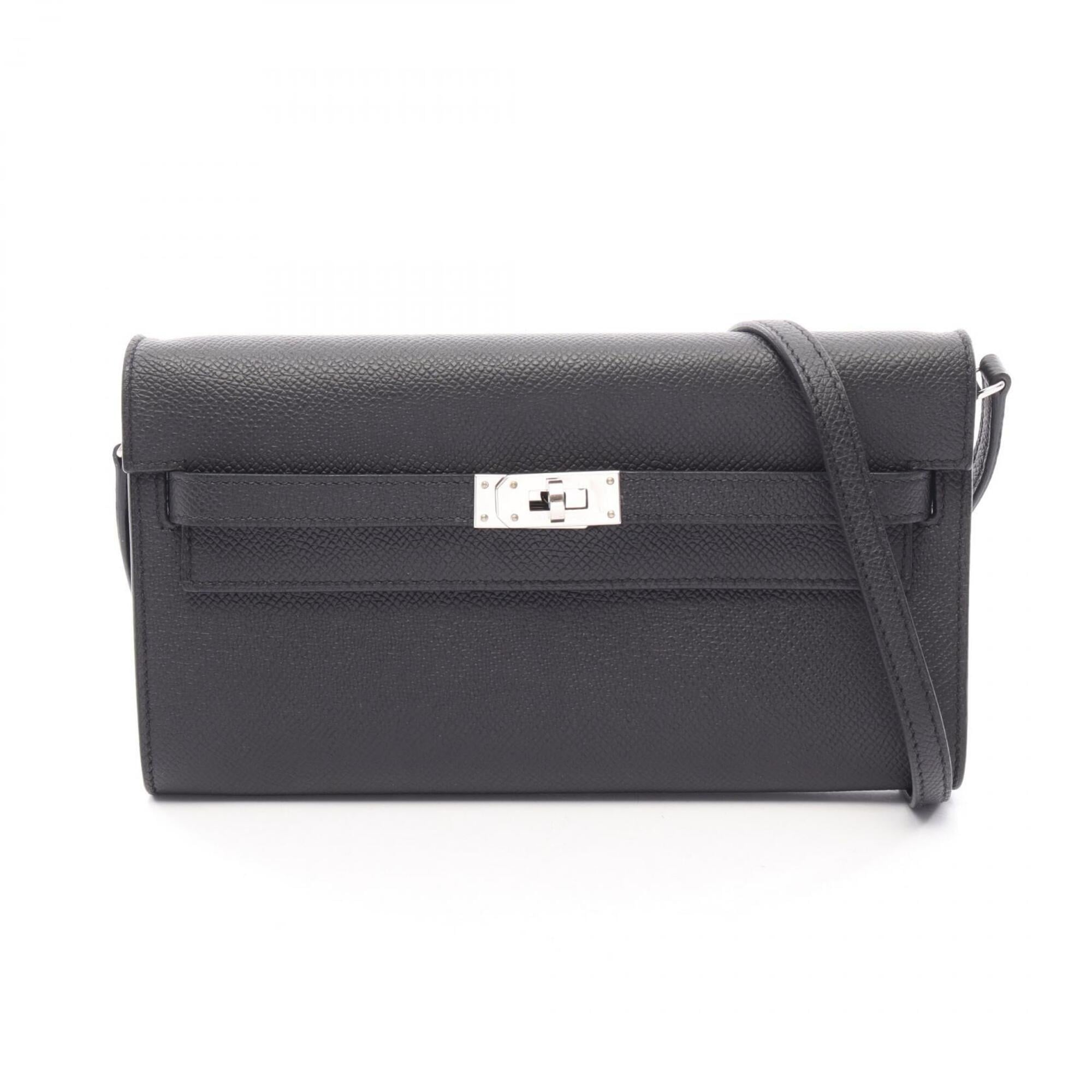 Hermes Black Epsom Leather Leather Handbag Shoulder Bag (Pre-Owned)