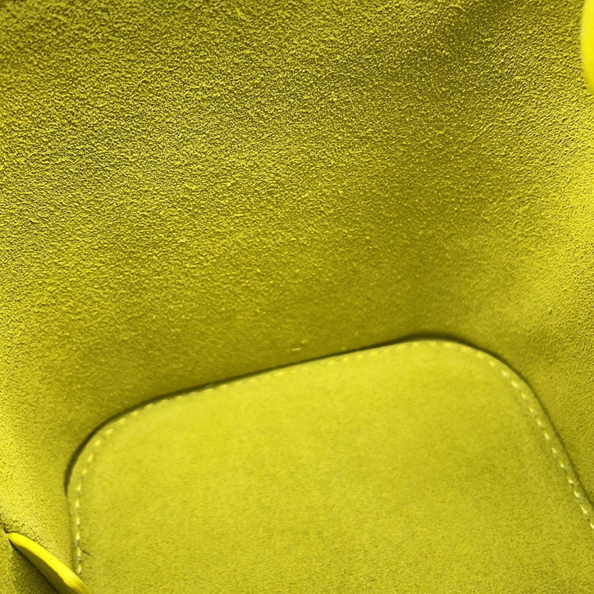 Celine Yellow Leather Handbag Shoulder Bag (Pre-Owned)