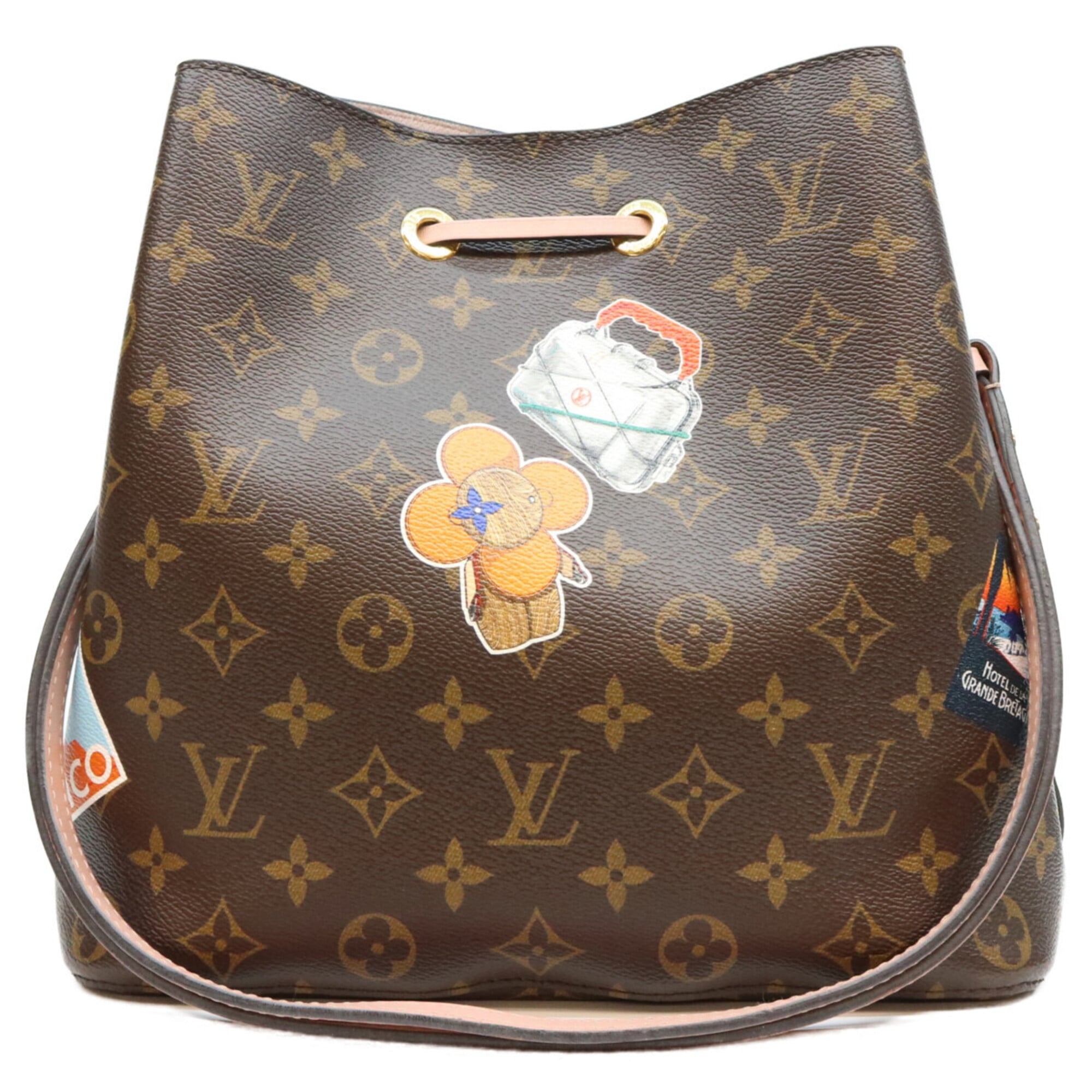 Louis Vuitton Brown Pink Monogram Shoulder Bag (Pre-Owned)