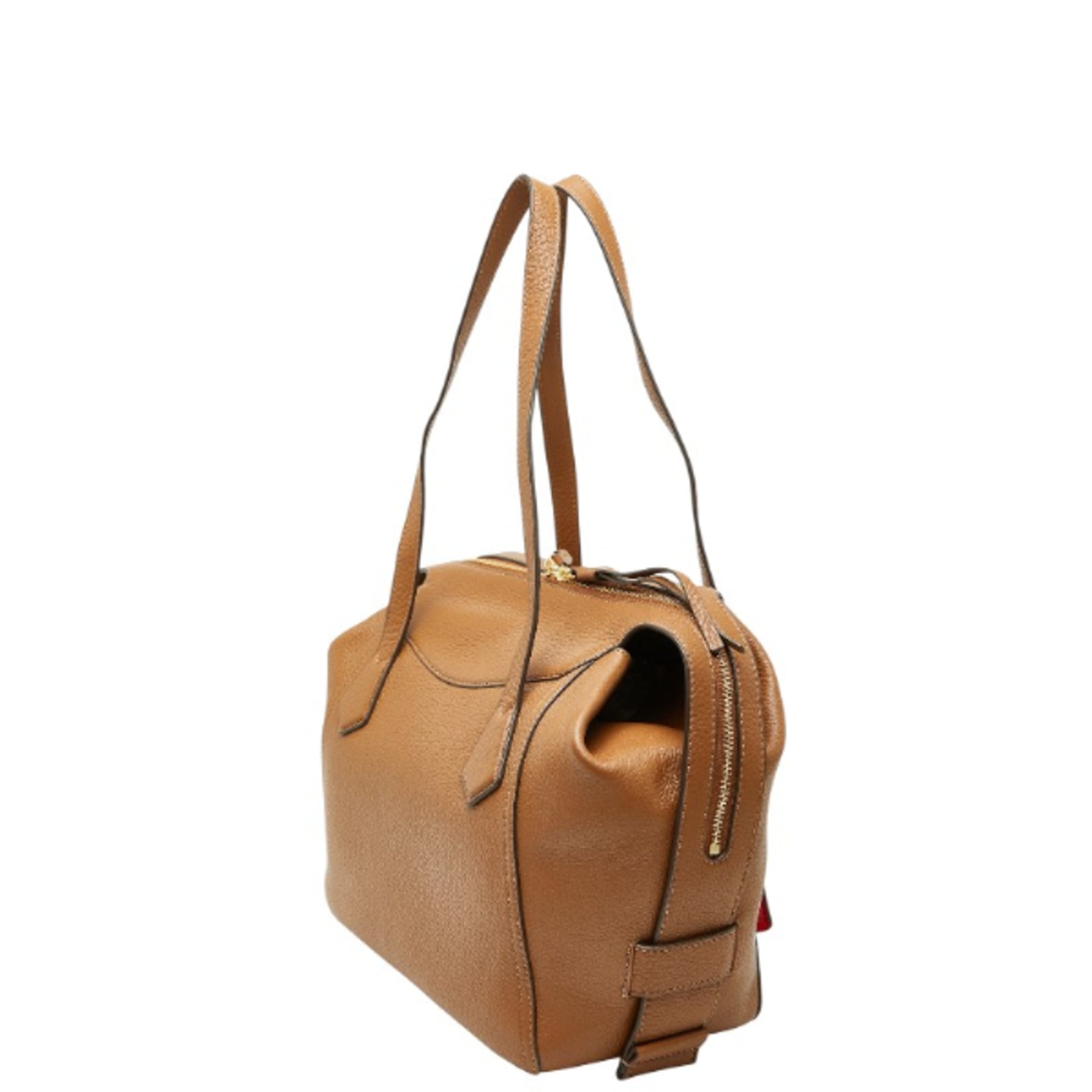 Tory Burch Brown Leather Handbag Shoulder Bag (Pre-Owned)