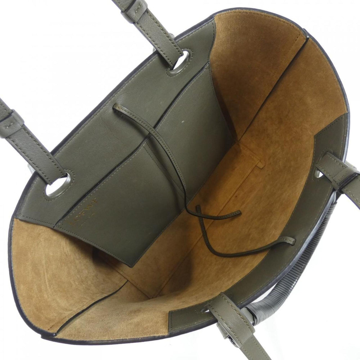 Loewe Khaki Leather Handbag (Pre-Owned)