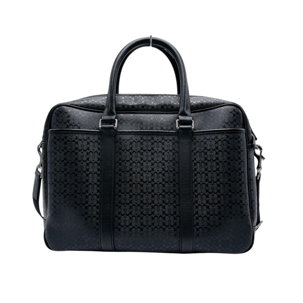 Coach Black Pvc Briefcase (Pre-Owned)