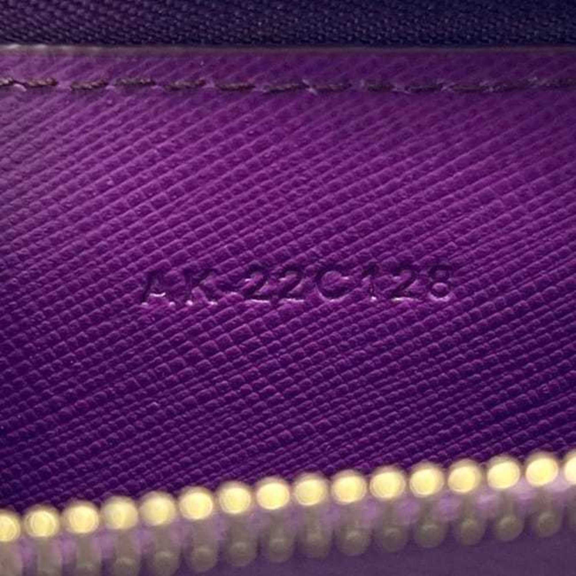 Salvatore Ferragamo Purple Leather Coin Purse/Coin Case (Pre-Owned)