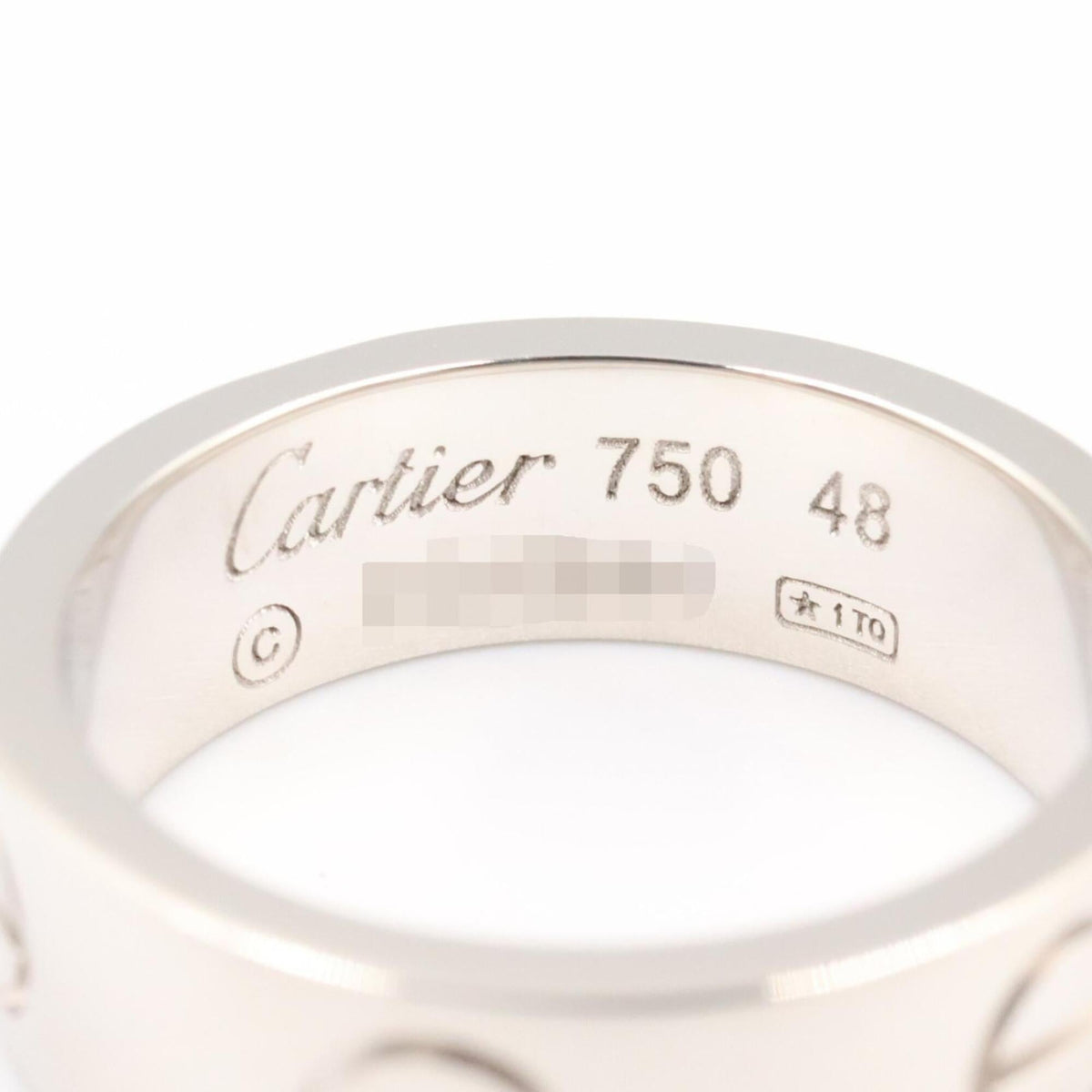 Cartier White Gold White Gold (18K) Band Ring (Pre-Owned)