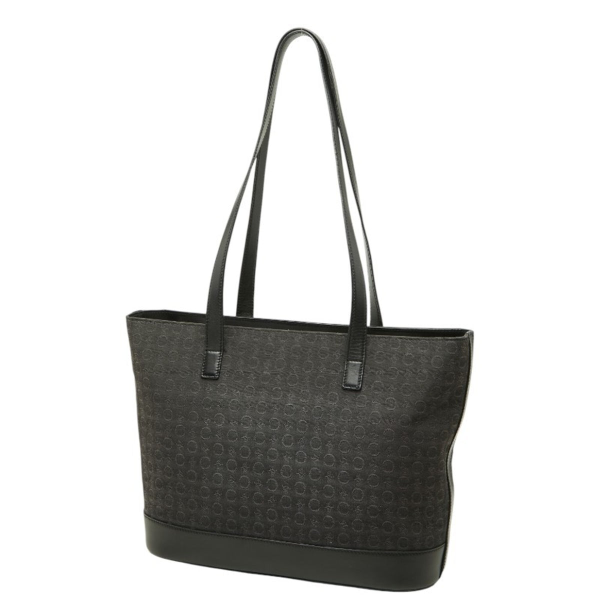 Celine Black Canvas Leather Shoulder Bag Tote Bag (Pre-Owned)