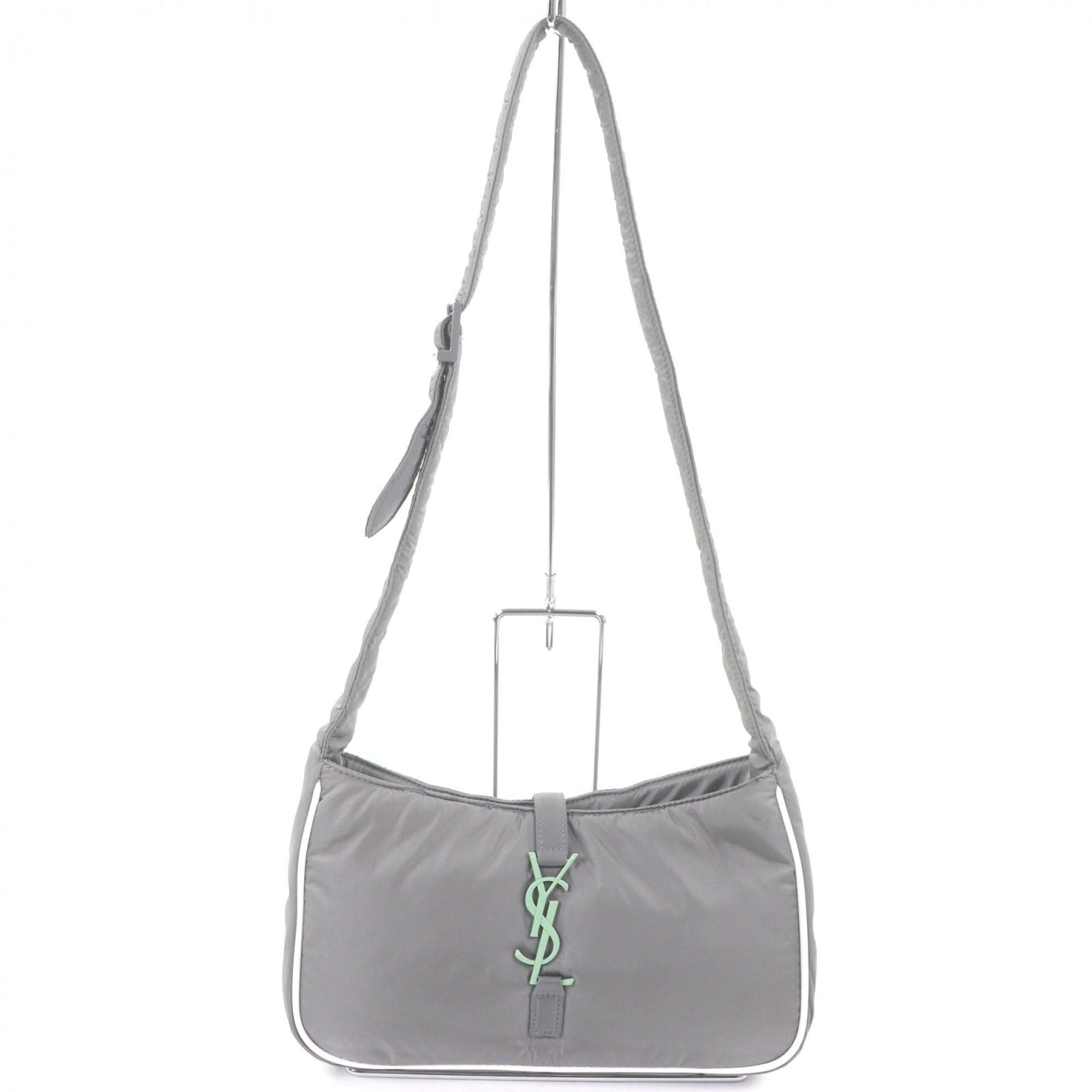 Yves Saint Laurent Gray Nylon Shoulder Bag (Pre-Owned)