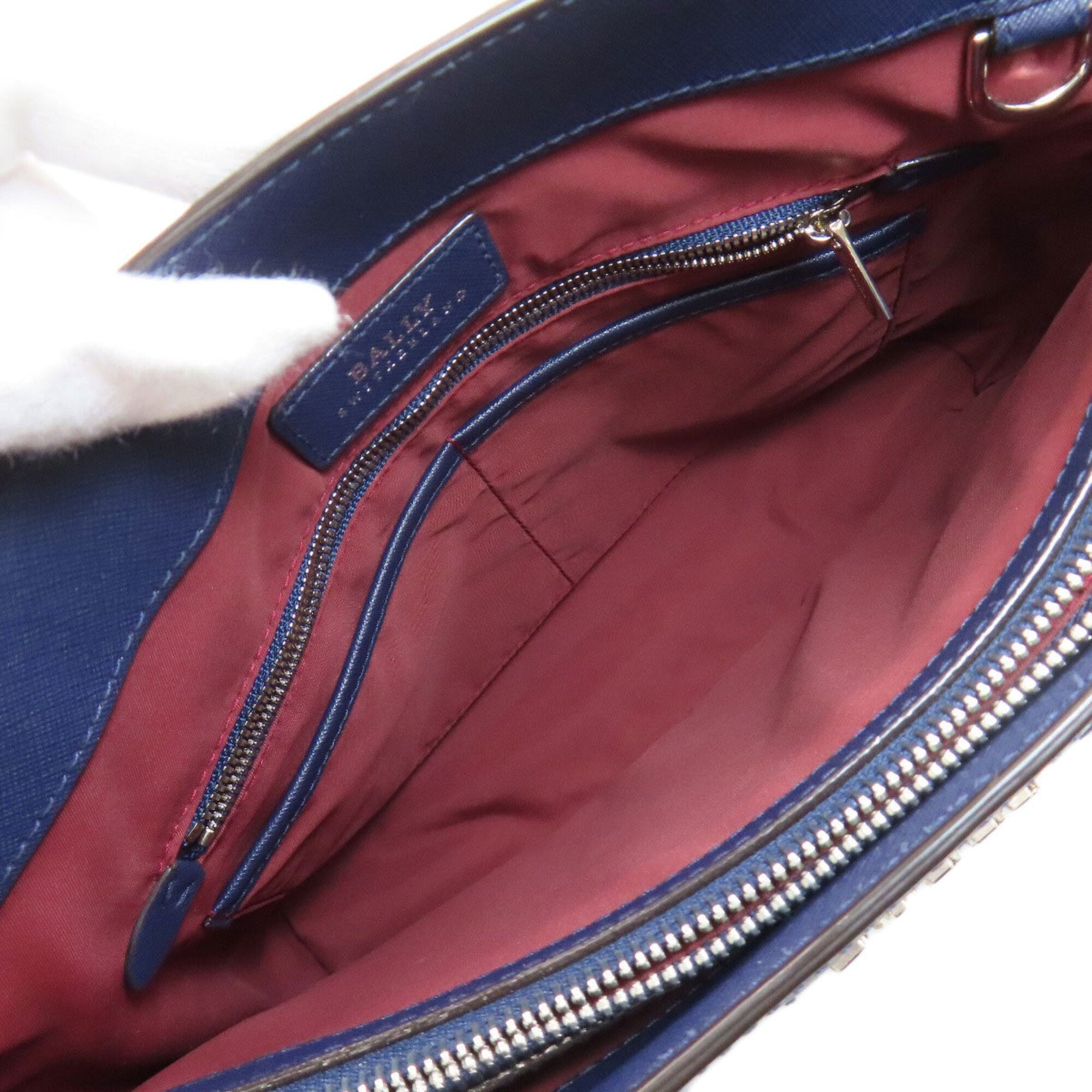 Bally Blue Leather Handbag (Pre-Owned)