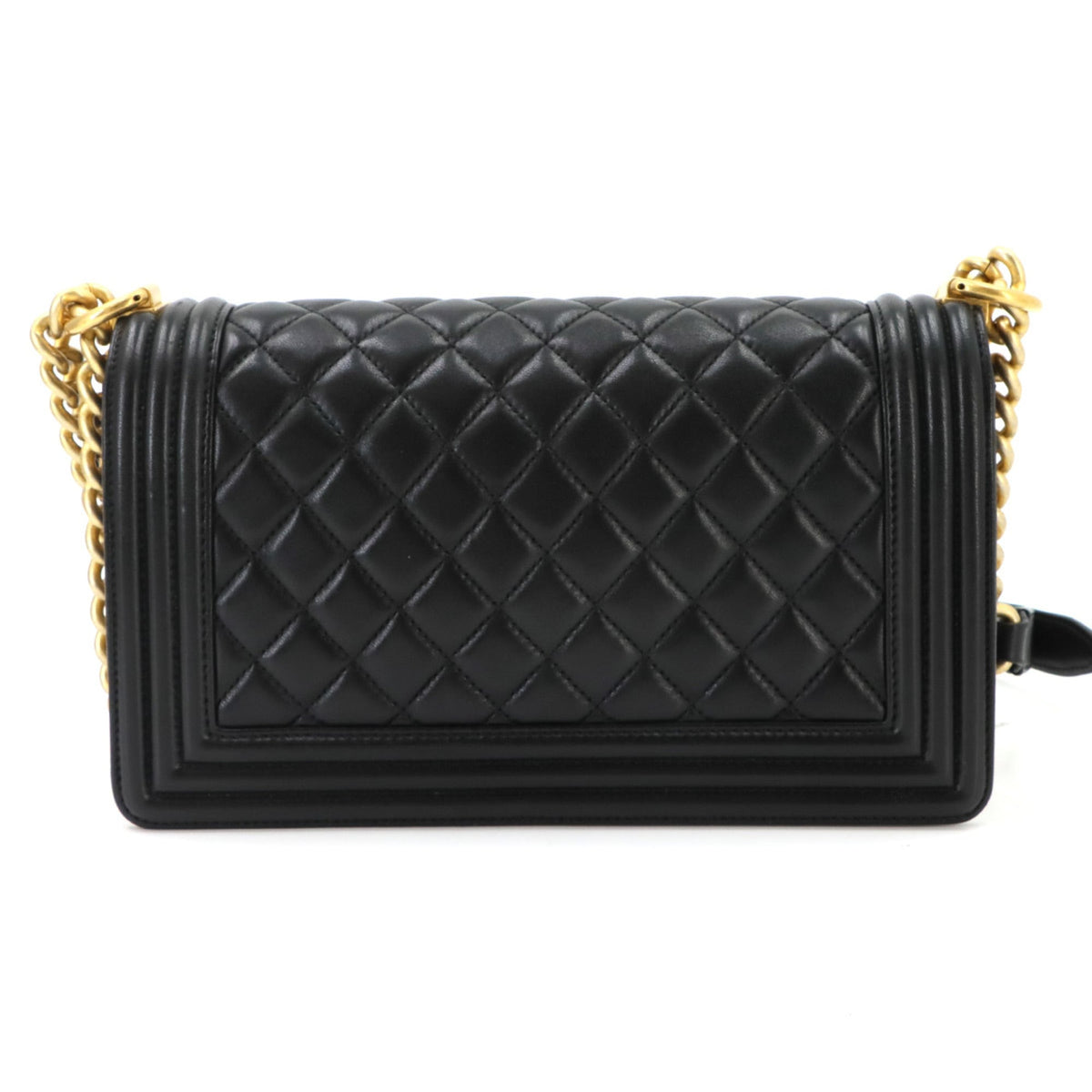 Chanel Black Leather Handbag Shoulder Bag (Pre-Owned)