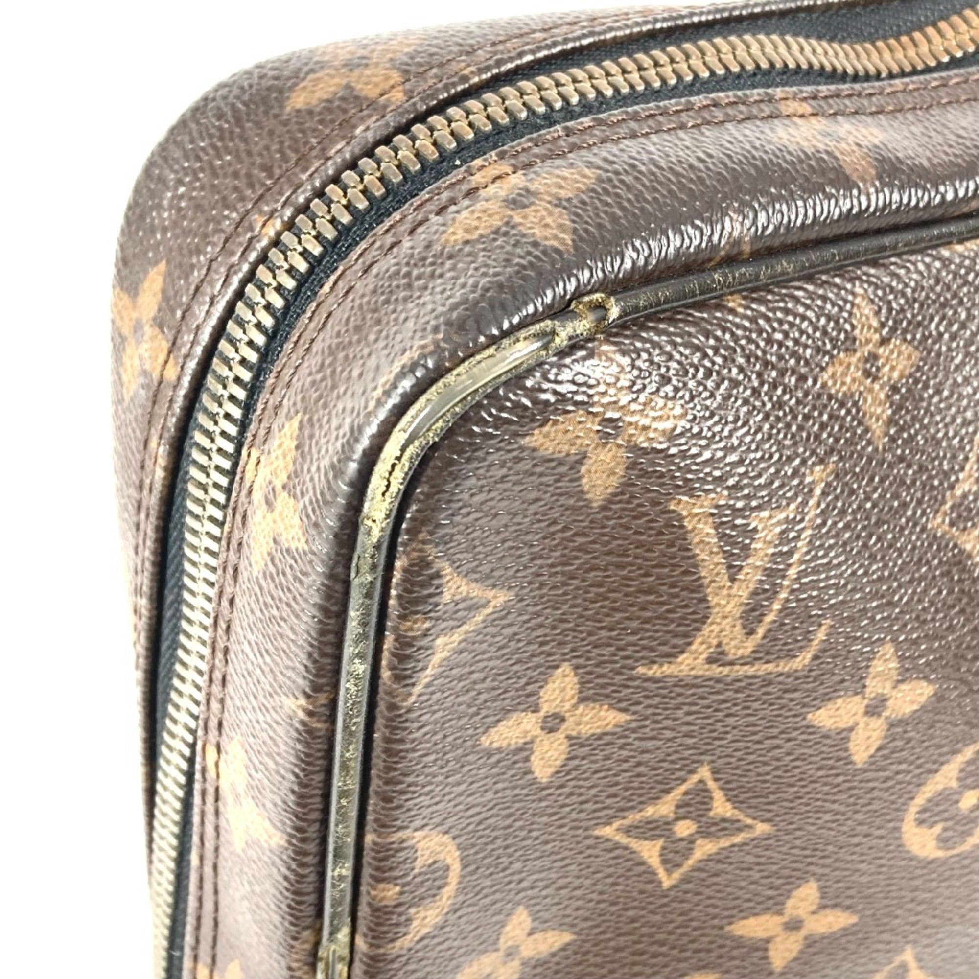 Louis Vuitton Black Brown Monogram Canvas Tote Bag (Pre-Owned)