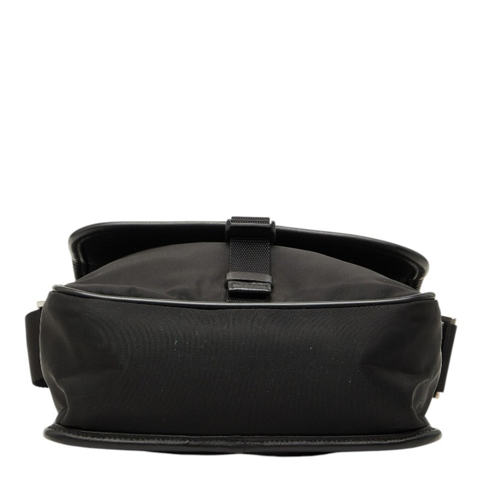 Prada Black Nylon Leather Shoulder Bag (Pre-Owned)