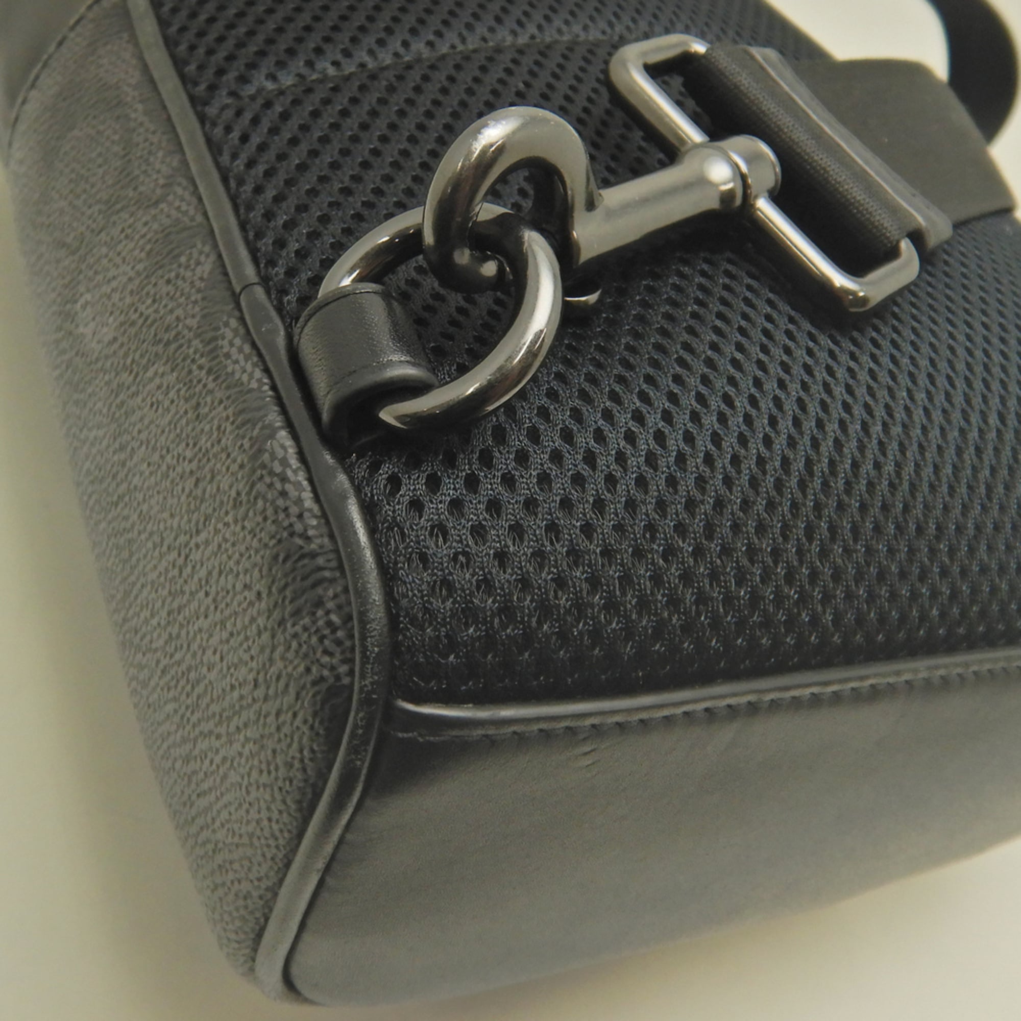 Coach Black Coated Canvas Leather Sling Bag (Pre-Owned)