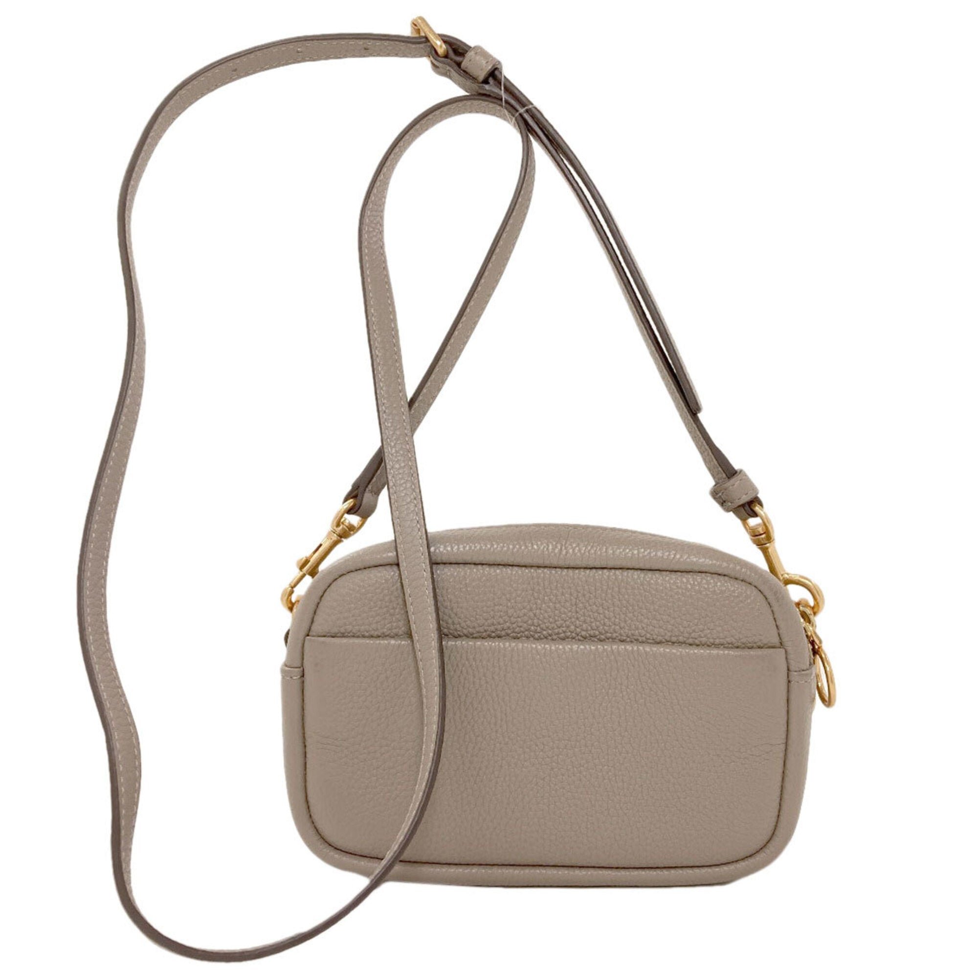 Tory Burch Grayish Leather Shoulder Bag (Pre-Owned)