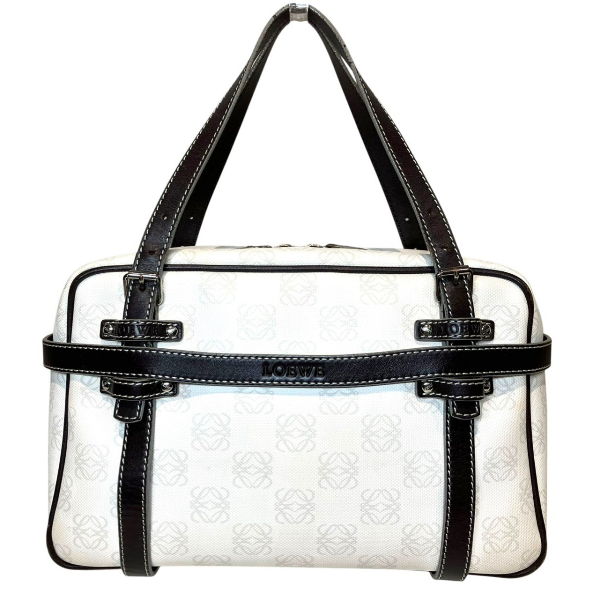 Loewe White Pvc Leather Handbag (Pre-Owned)