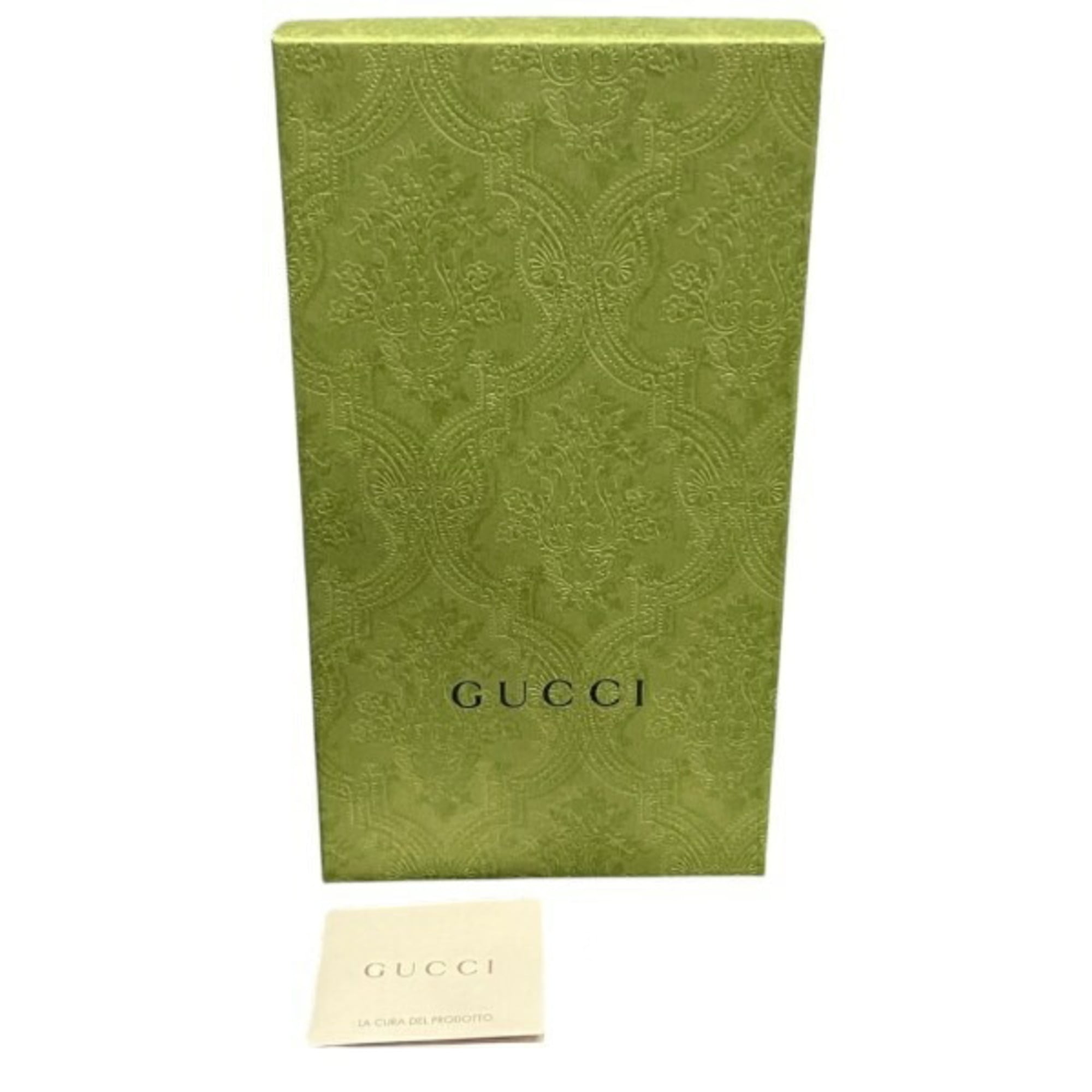 Gucci Black Leather Canvas Long Wallet (Bi-Fold) (Pre-Owned)