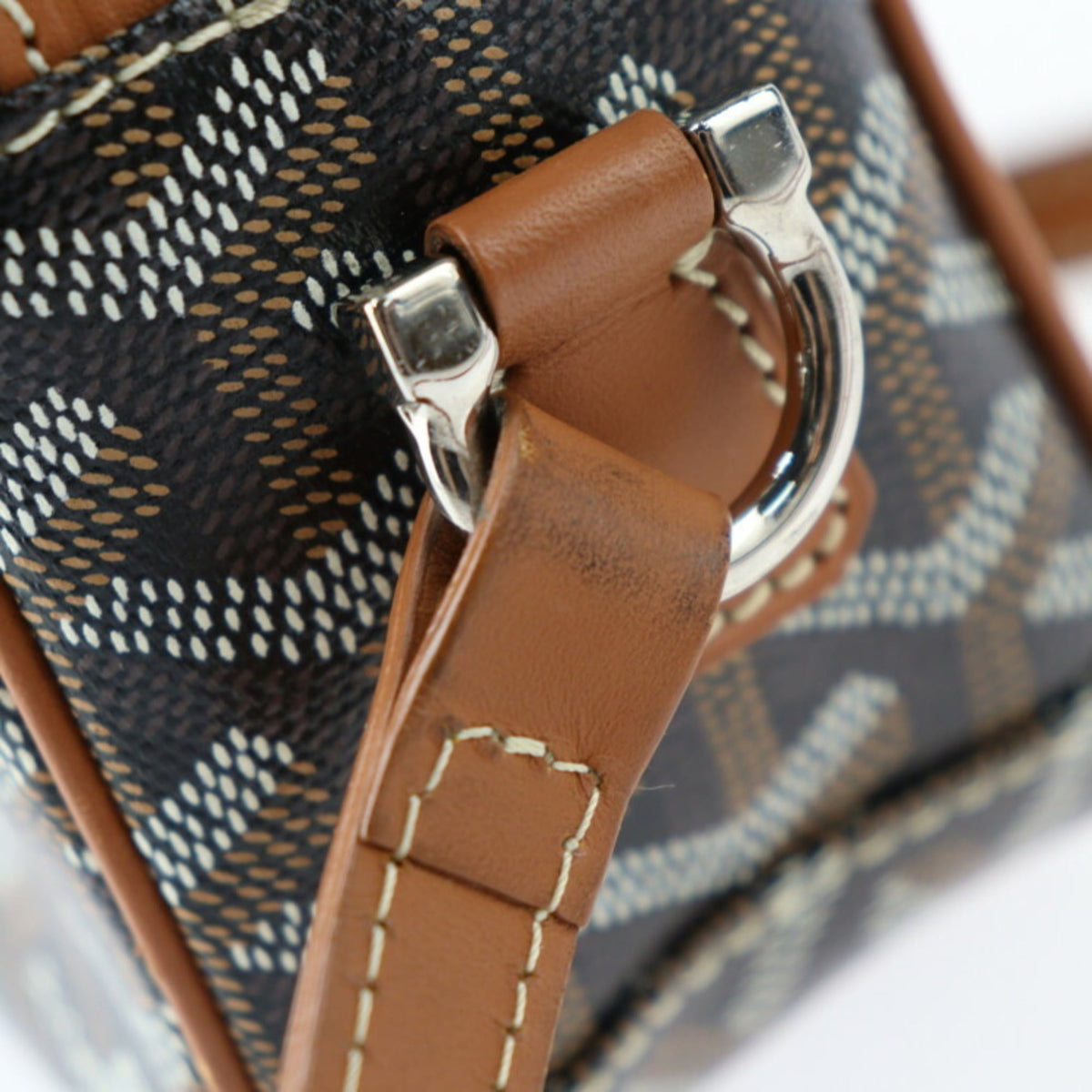 Goyard Cap Vert Black Brown Pvc Leather Shoulder Bag (Pre-Owned)