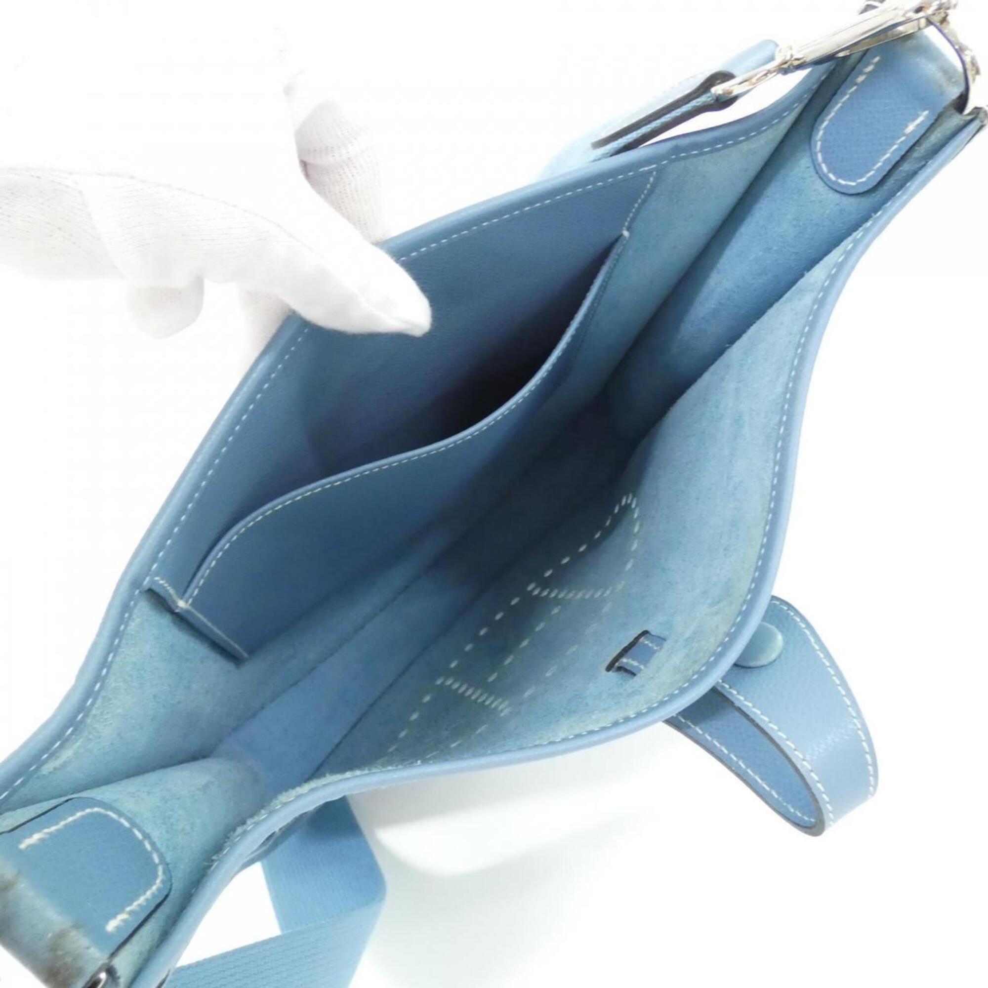 Hermes Blue Jean Epsom Leather Shoulder Bag (Pre-Owned)