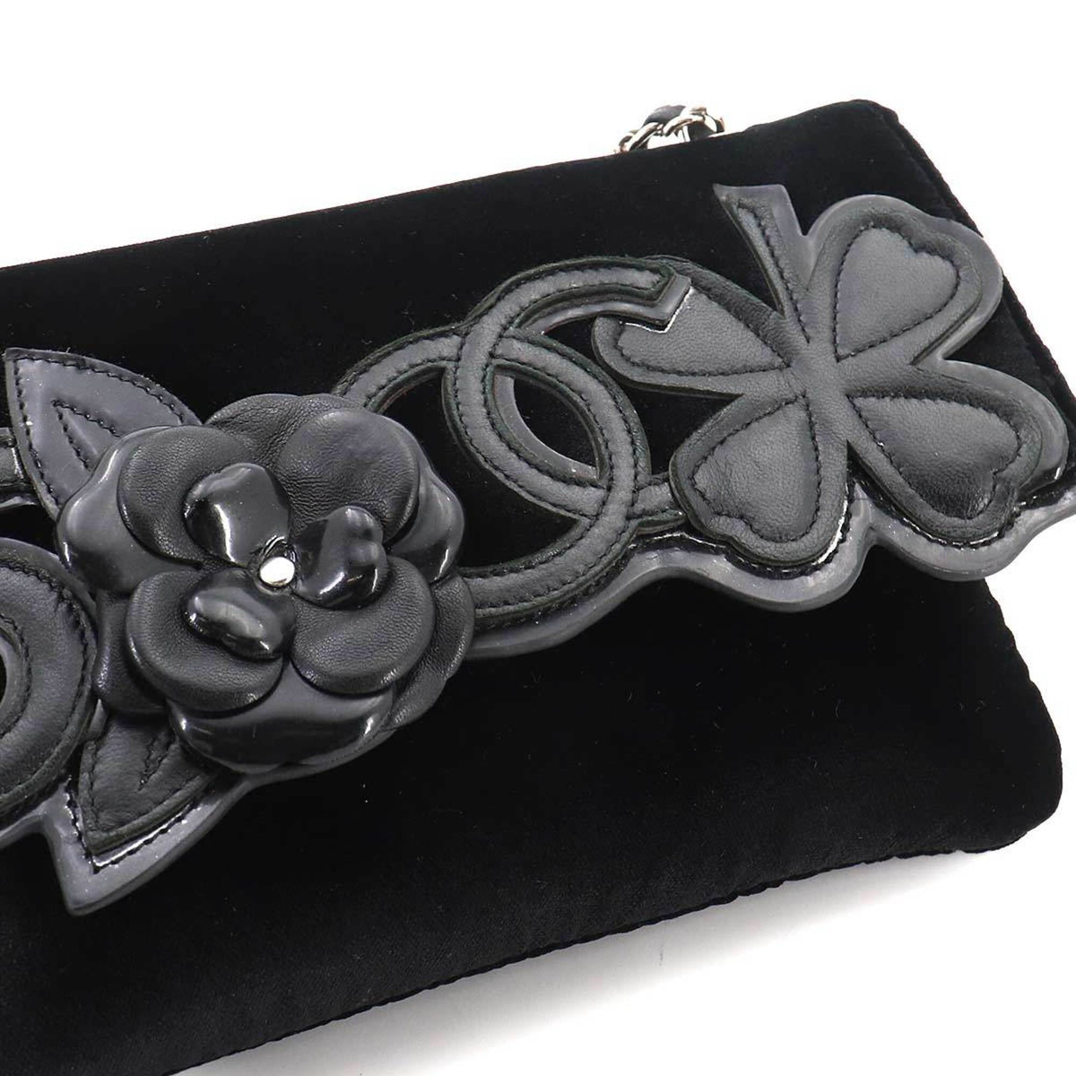 Chanel Black Leather Handbag Shoulder Bag (Pre-Owned)