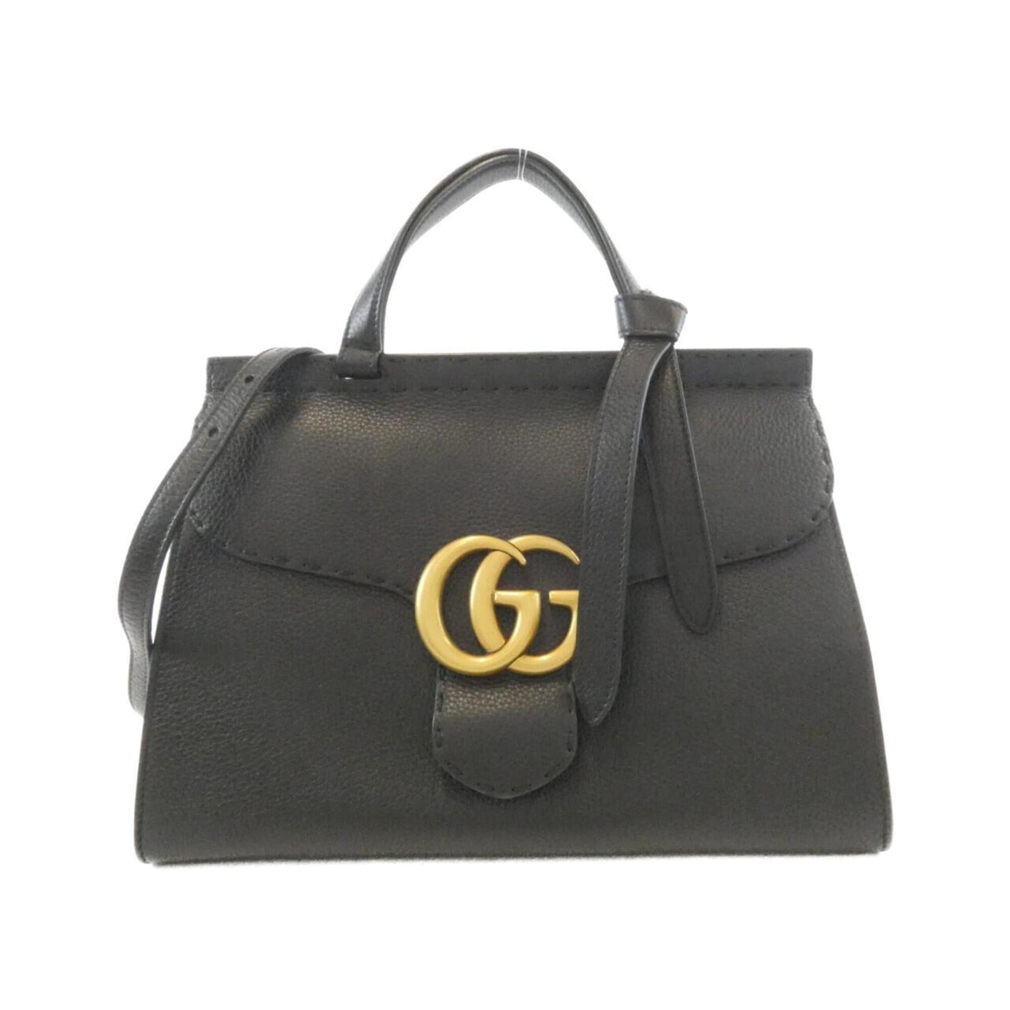 Gucci Black Leather Handbag (Pre-Owned)