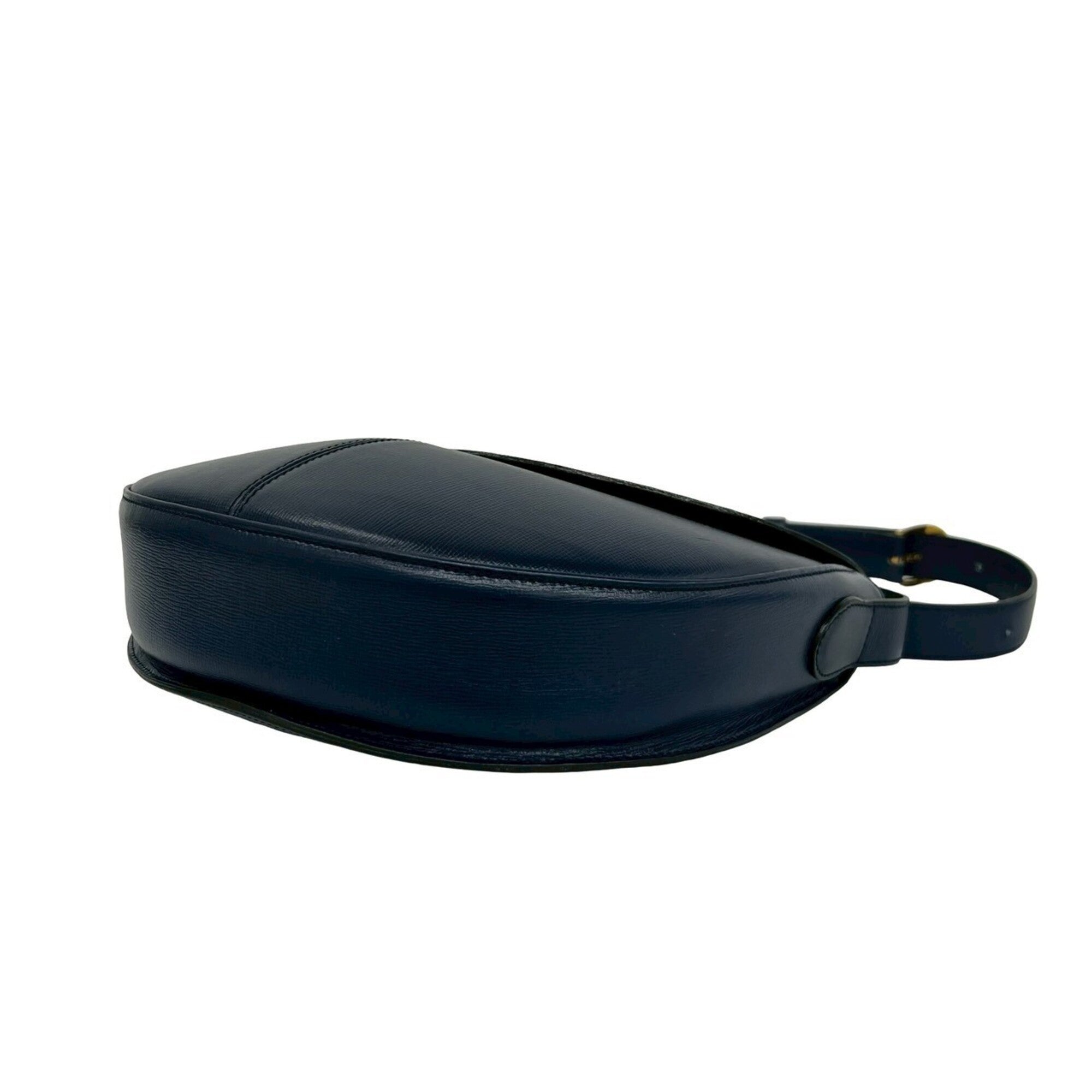 Christian Dior Navy Leather Shoulder Bag (Pre-Owned)