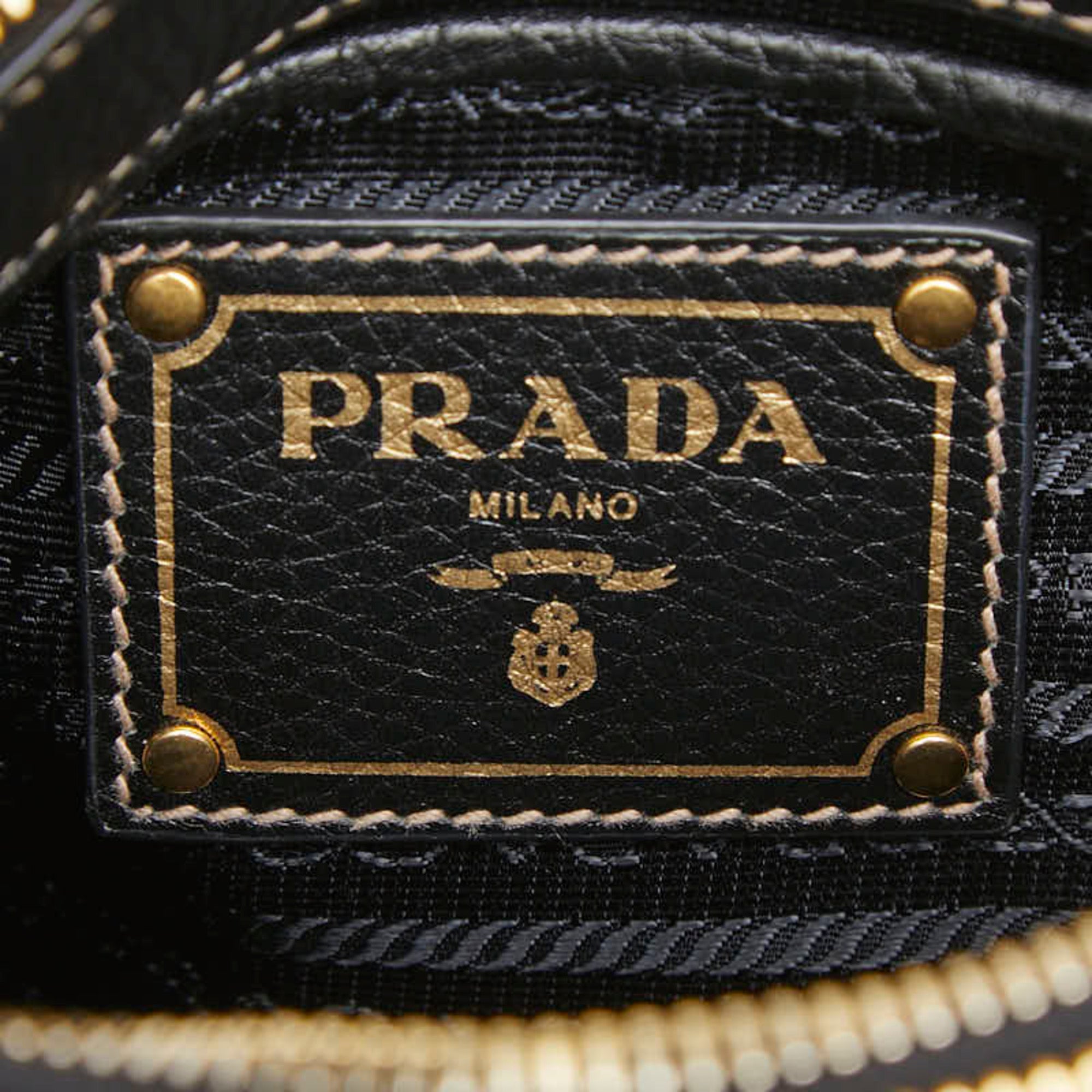 Prada Black Canvas Shoulder Bag (Pre-Owned)