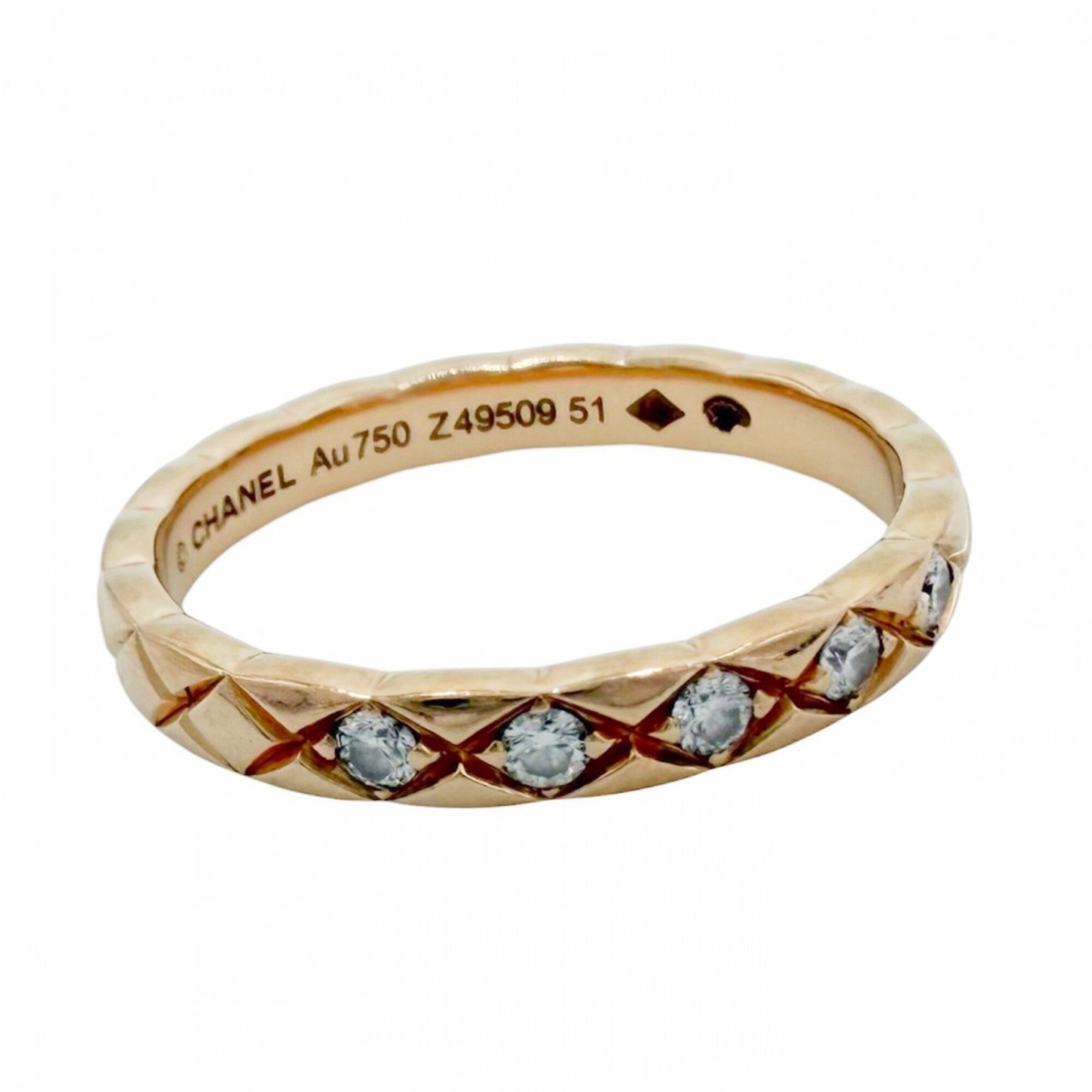 Chanel Pink Gold (18K) Band Ring (Pre-Owned)