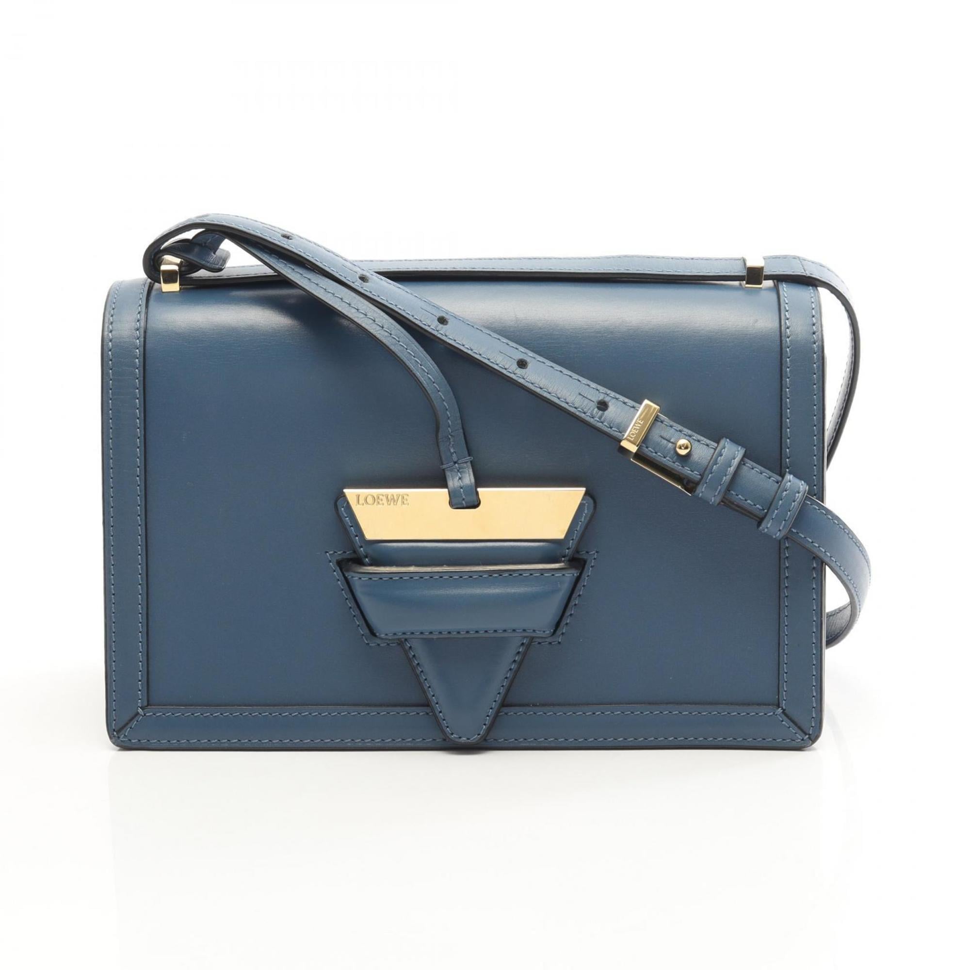 Loewe Blue Leather Shoulder Bag (Pre-Owned)
