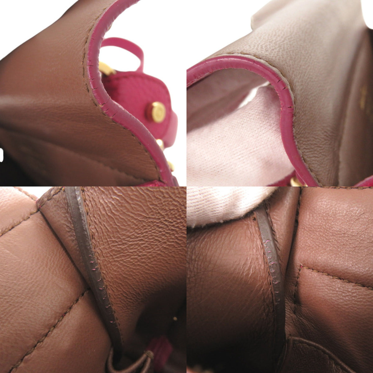 Salvatore Ferragamo Pink Leather Handbag Shoulder Bag (Pre-Owned)