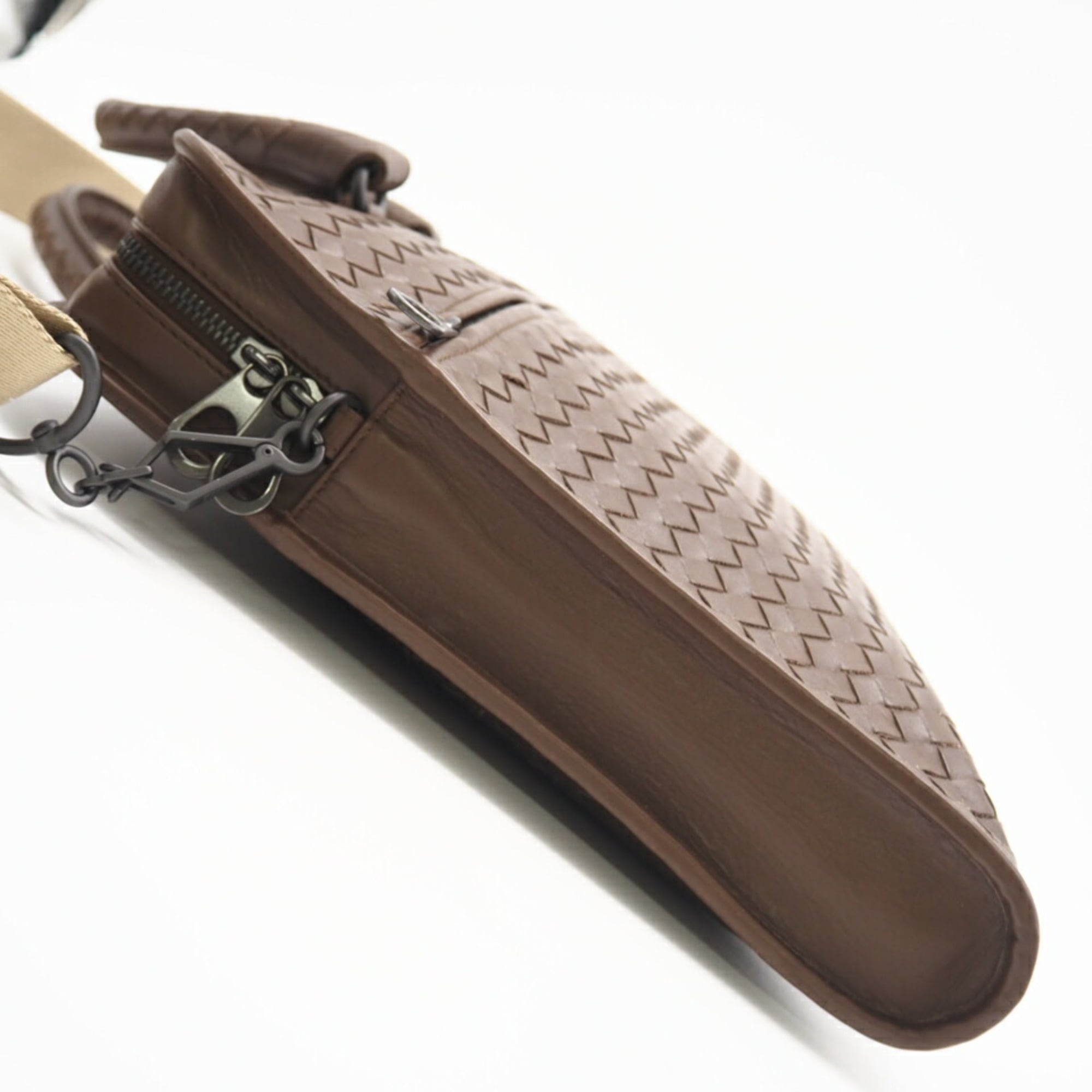 Bottega Veneta Intrecciato Brown Intrecciato Briefcase (Pre-Owned)
