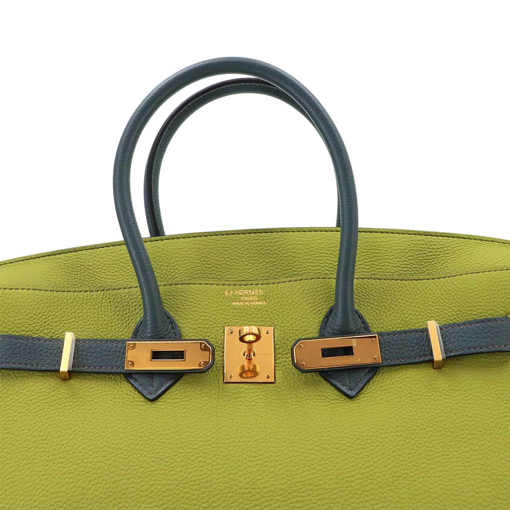 Hermes Green Togo Leather Handbag (Pre-Owned)