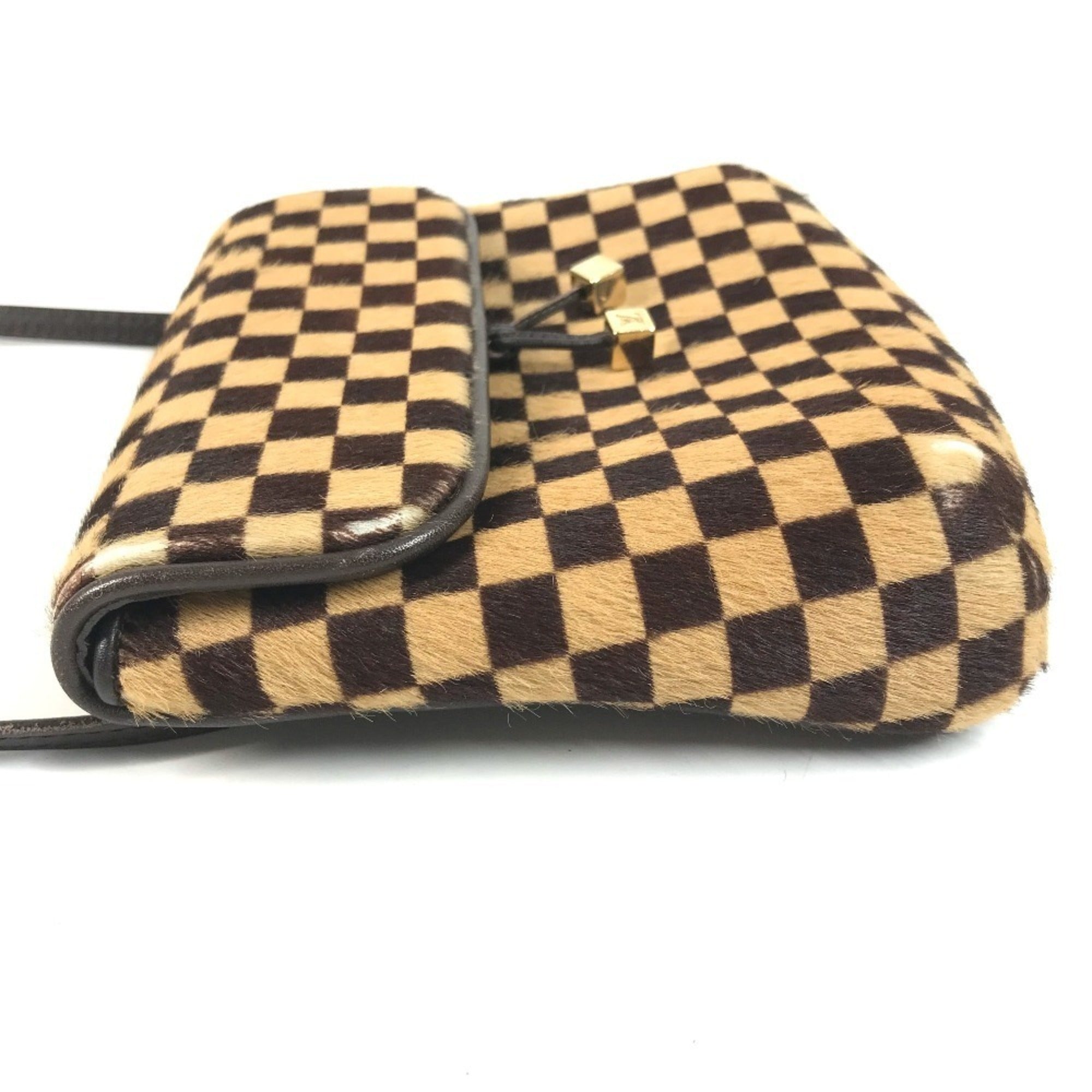 Louis Vuitton Damier Sauvage Brown Leather Shoulder Bag (Pre-Owned)