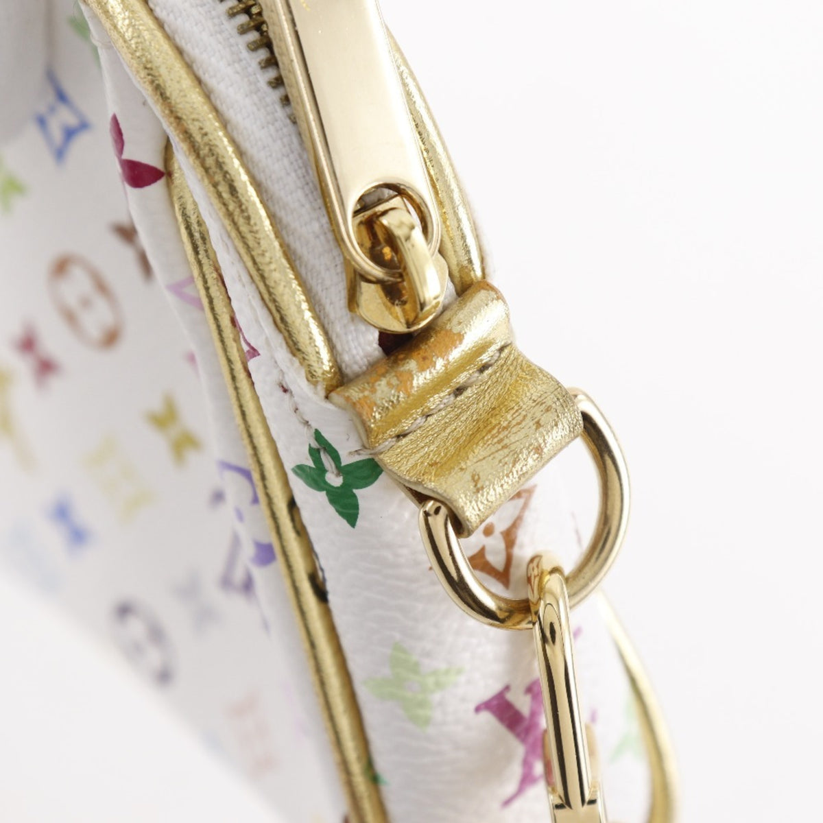 Louis Vuitton Monogram Multicolore Blanc White Monogram Multicolore Clutch Bag (Pre-Owned)