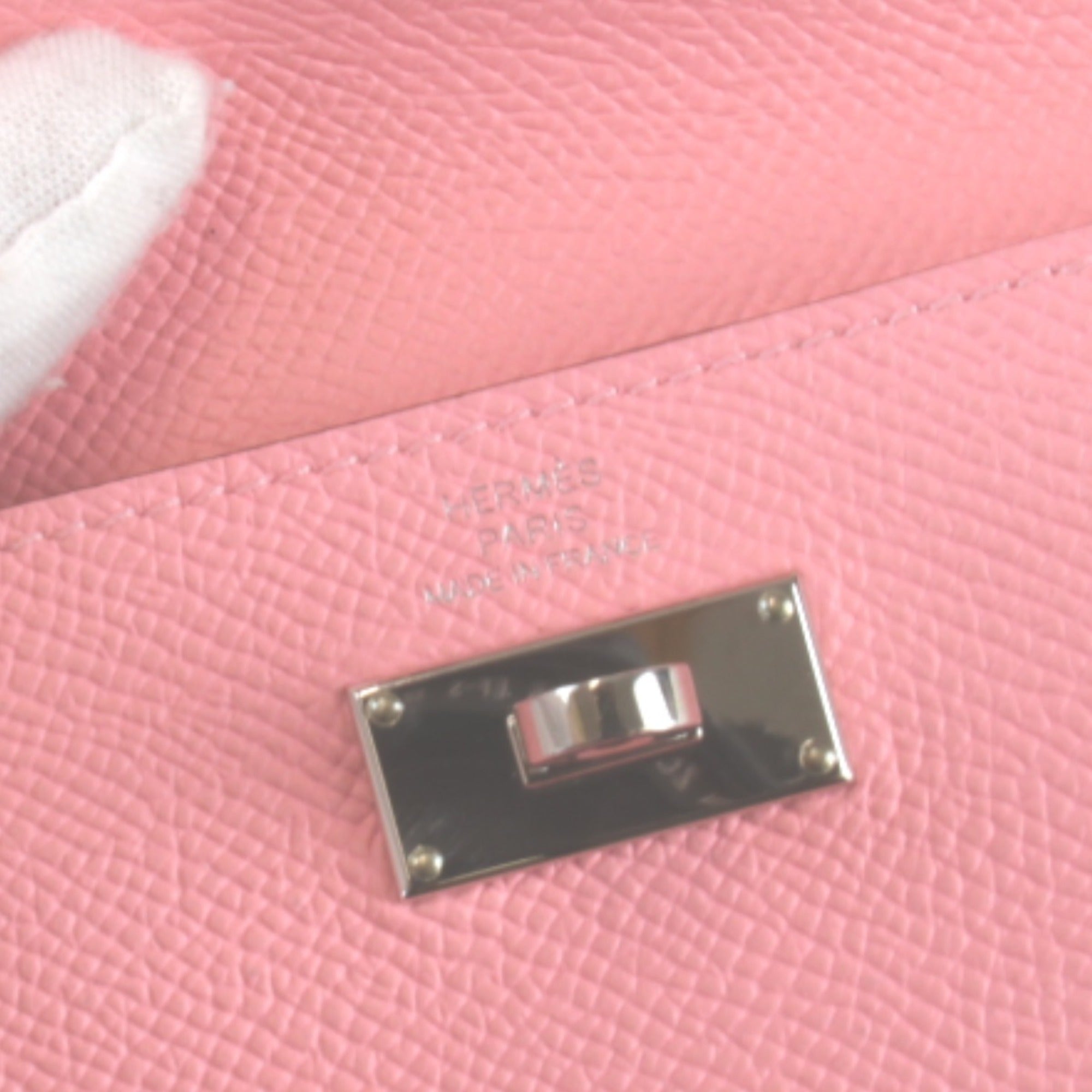 Hermes Kelly Pink Leather Coin Purse/Coin Case (Pre-Owned)