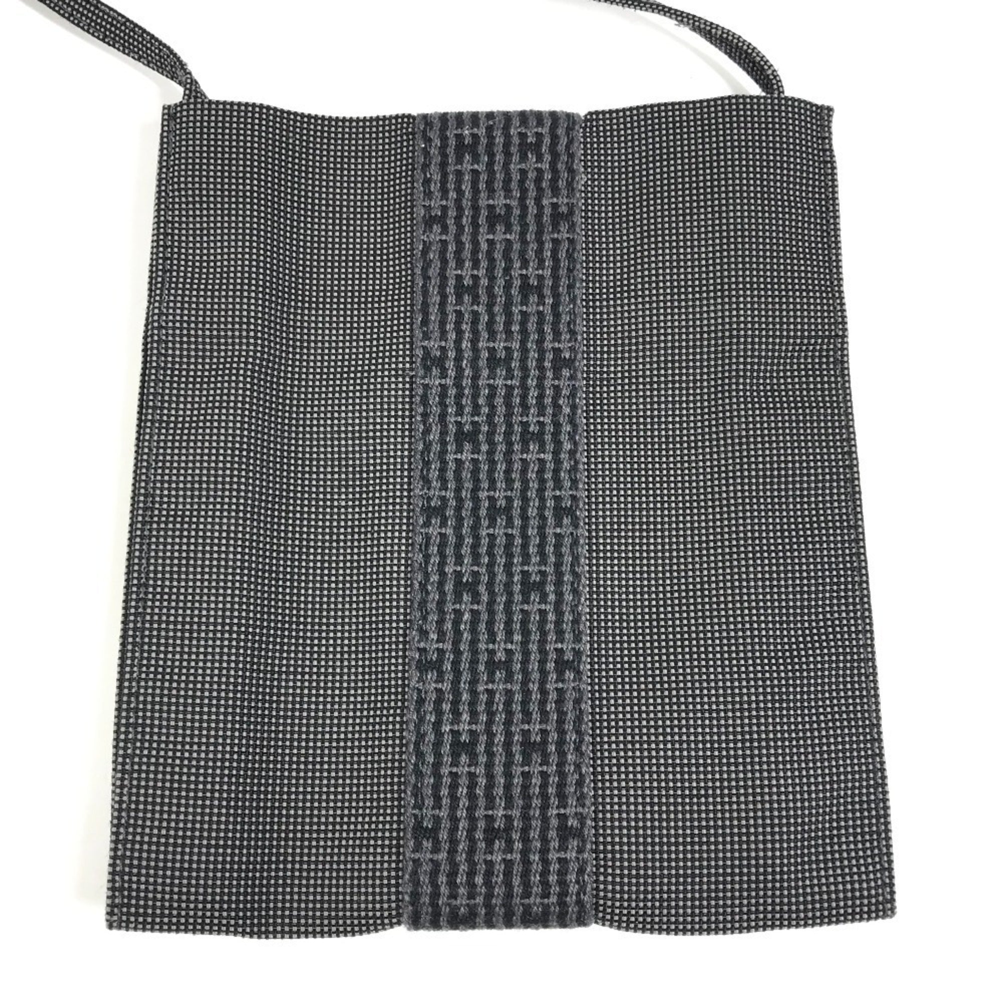 Hermes Gray Polyamide Polyester Pochette Shoulder Bag (Pre-Owned)