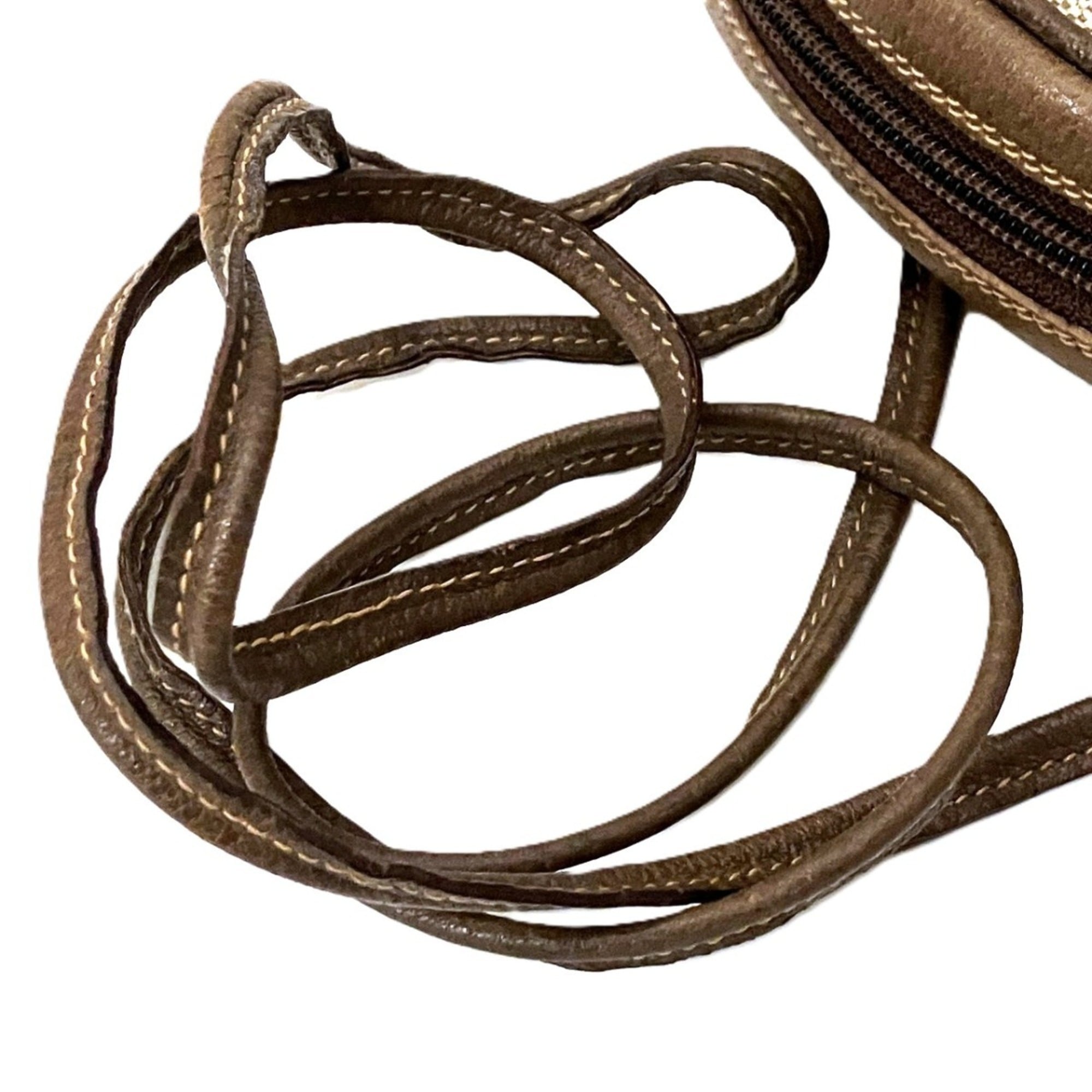 Gucci Horsebit Brown Pvc Leather Shoulder Bag (Pre-Owned)