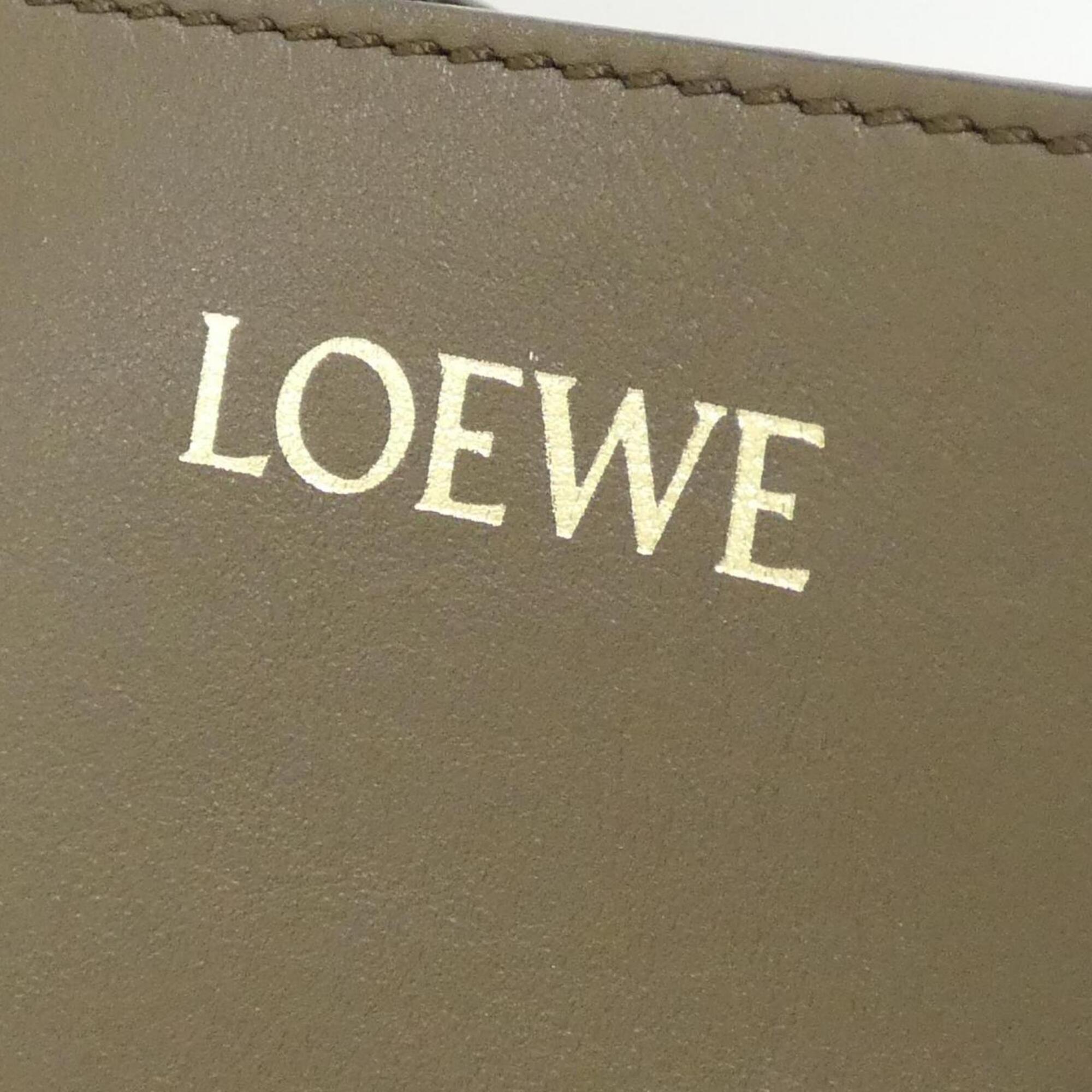 Loewe Brown Leather Handbag Tote Bag (Pre-Owned)