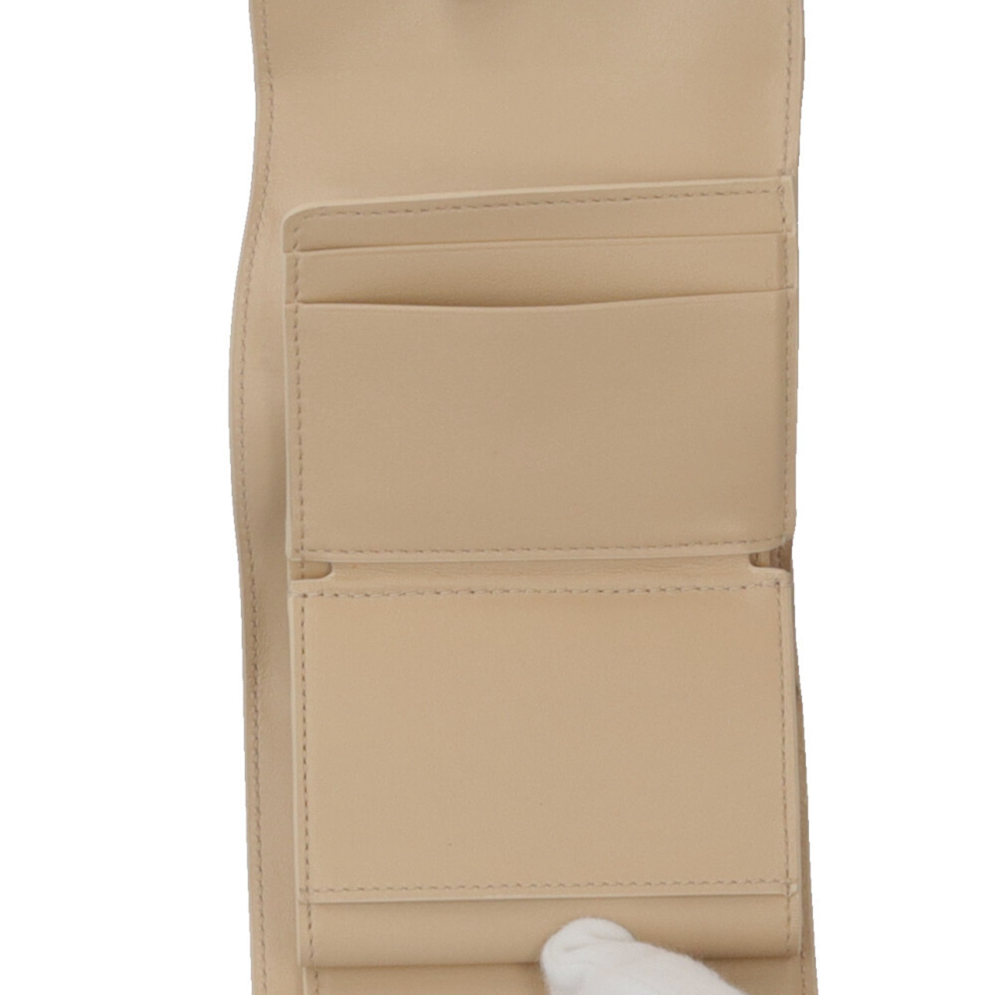 Celine Beige Leather Wallet (Tri-Fold) (Pre-Owned)