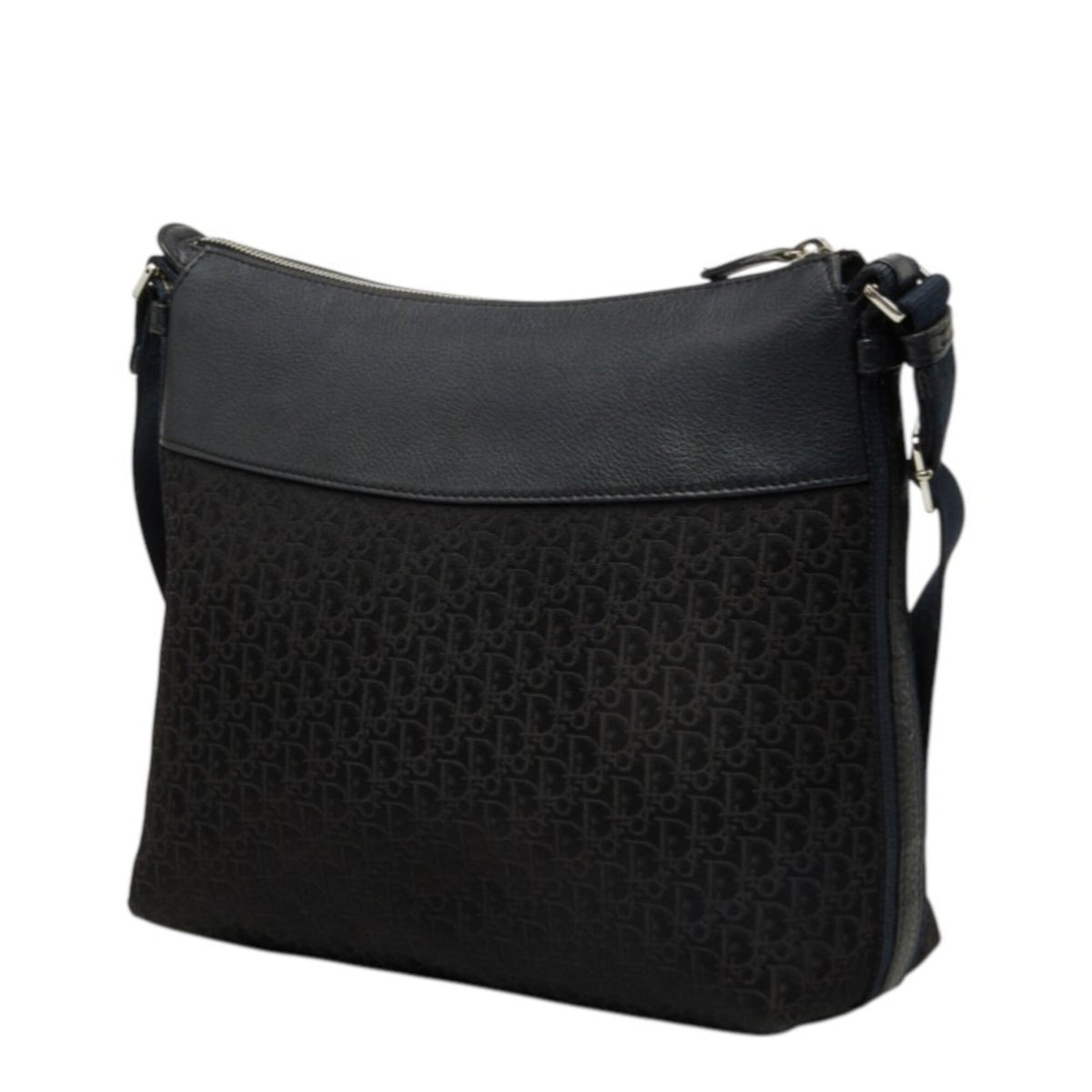 Christian Dior Black Canvas Leather Shoulder Bag (Pre-Owned)