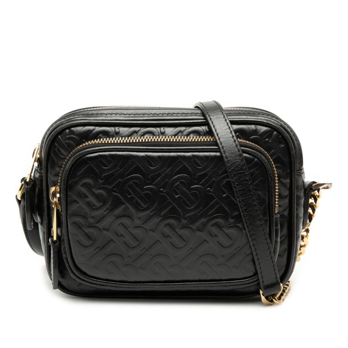Burberry Black Leather Shoulder Bag (Pre-Owned)